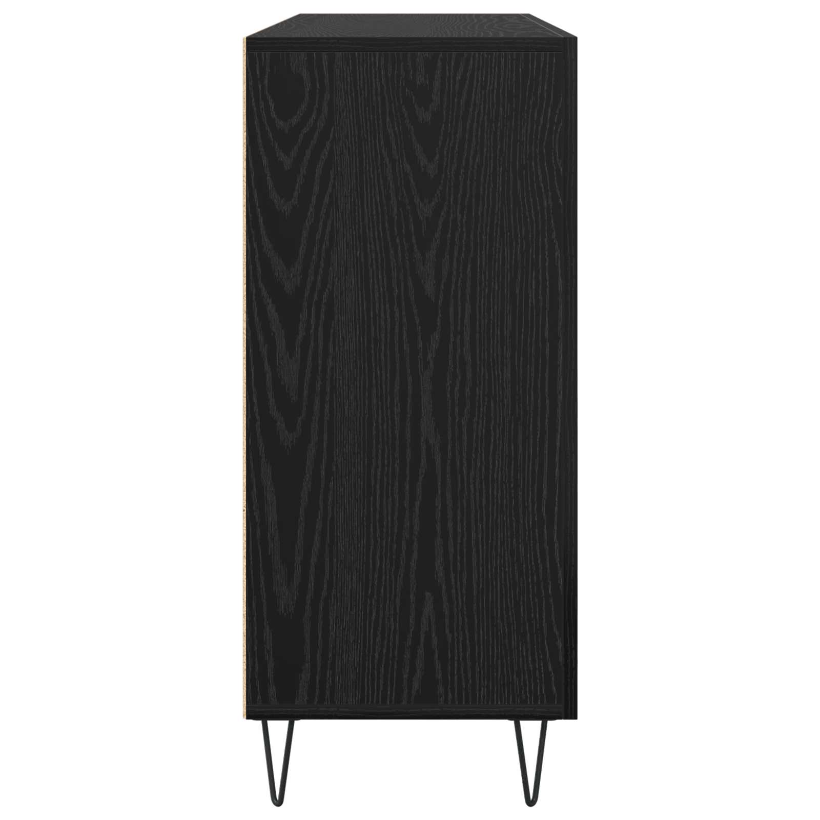 Buffet Chêne noir 90 x 32,5 x 80 cm Bois d'ingénierie - XIOS