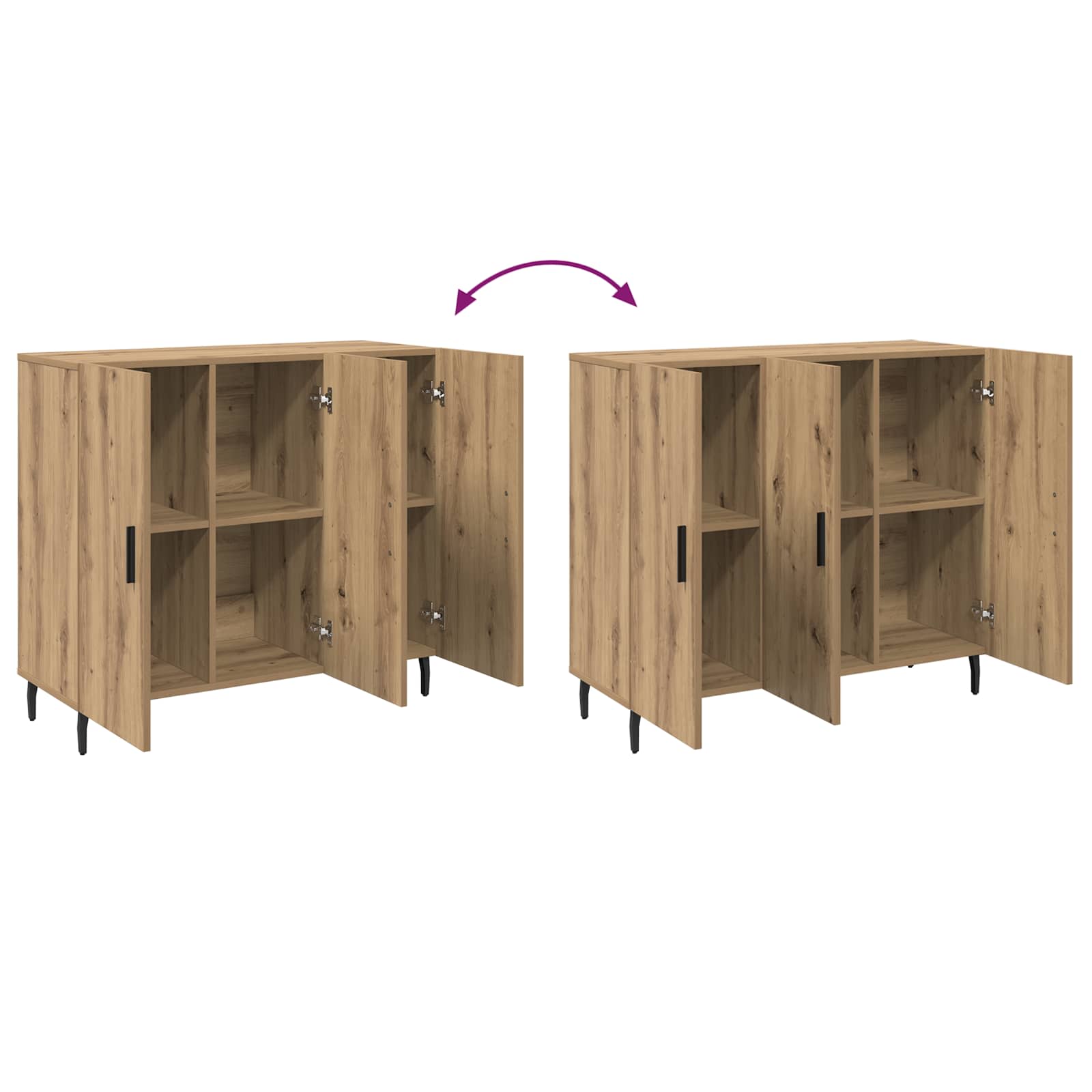 Buffet Chêne artisanal 90 x 34 x 80 cm Bois d'ingénierie - XIOS