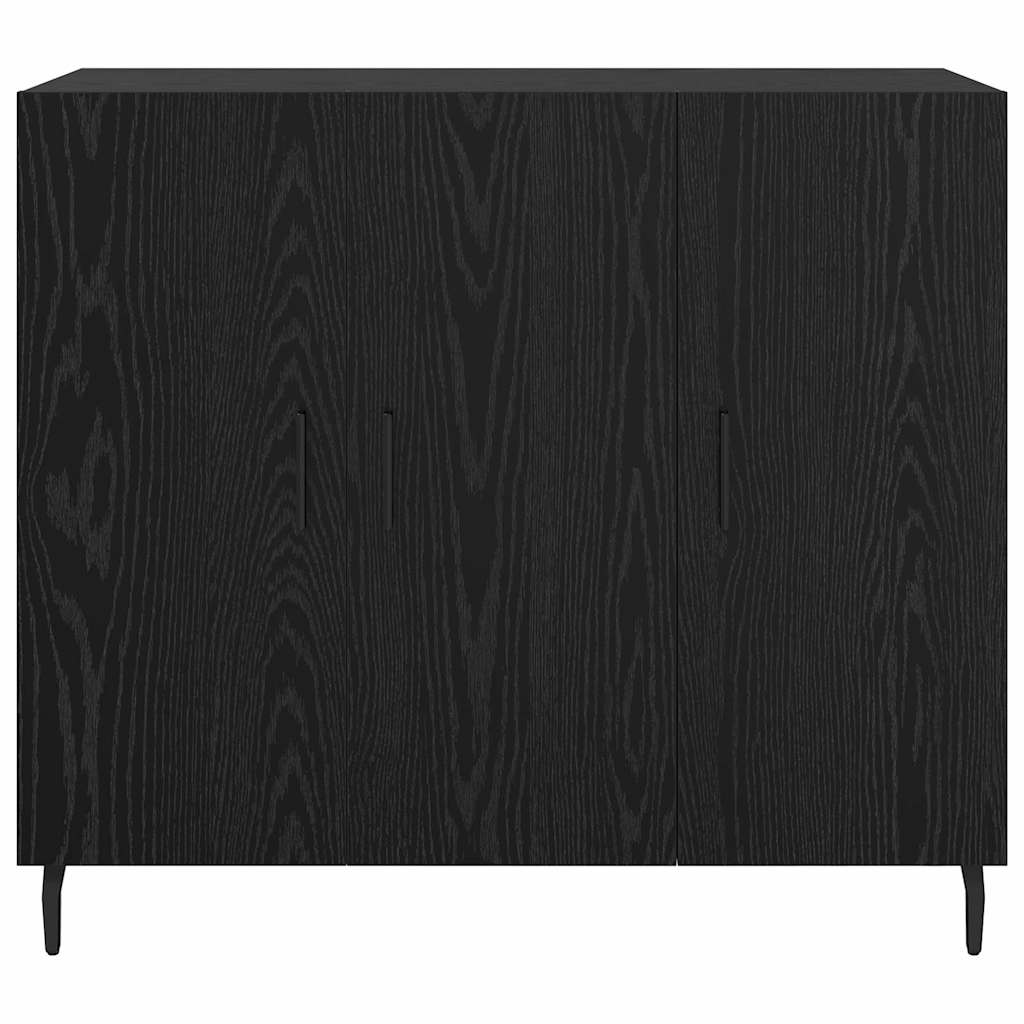Buffet Noir 90 x 34 x 80 cm Bois d'ingénierie - XIOS