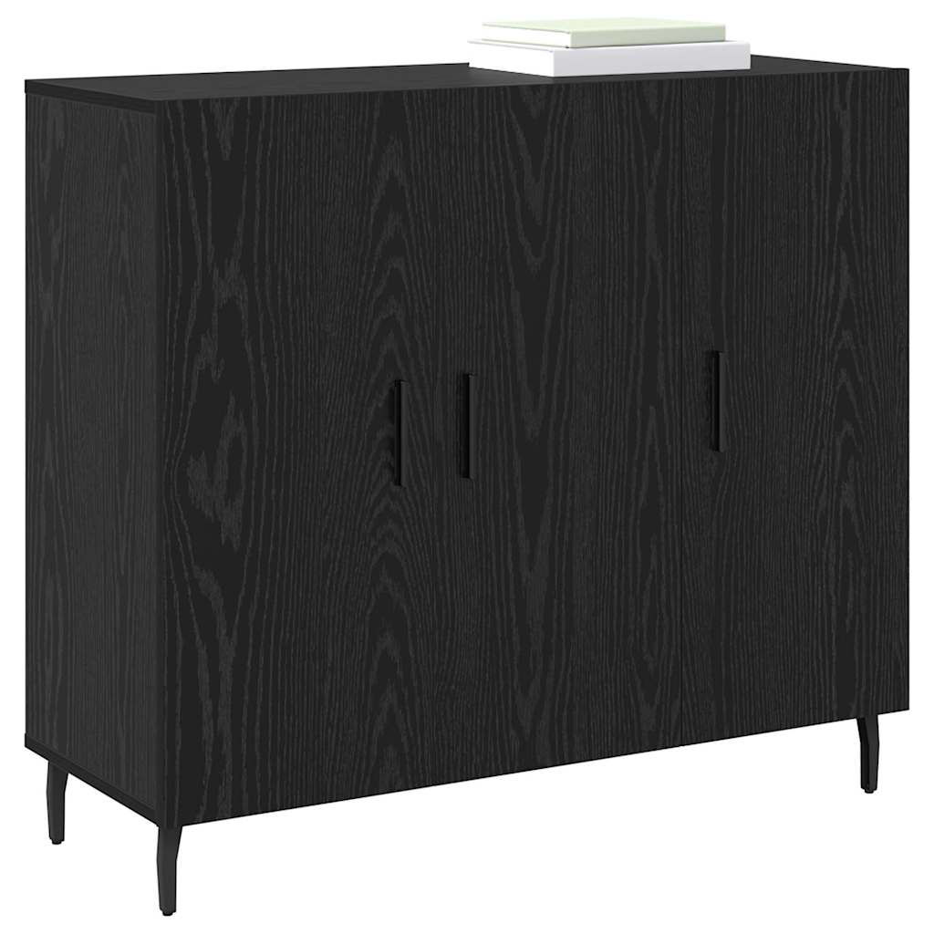 Buffet Noir 90 x 34 x 80 cm Bois d'ingénierie - XIOS