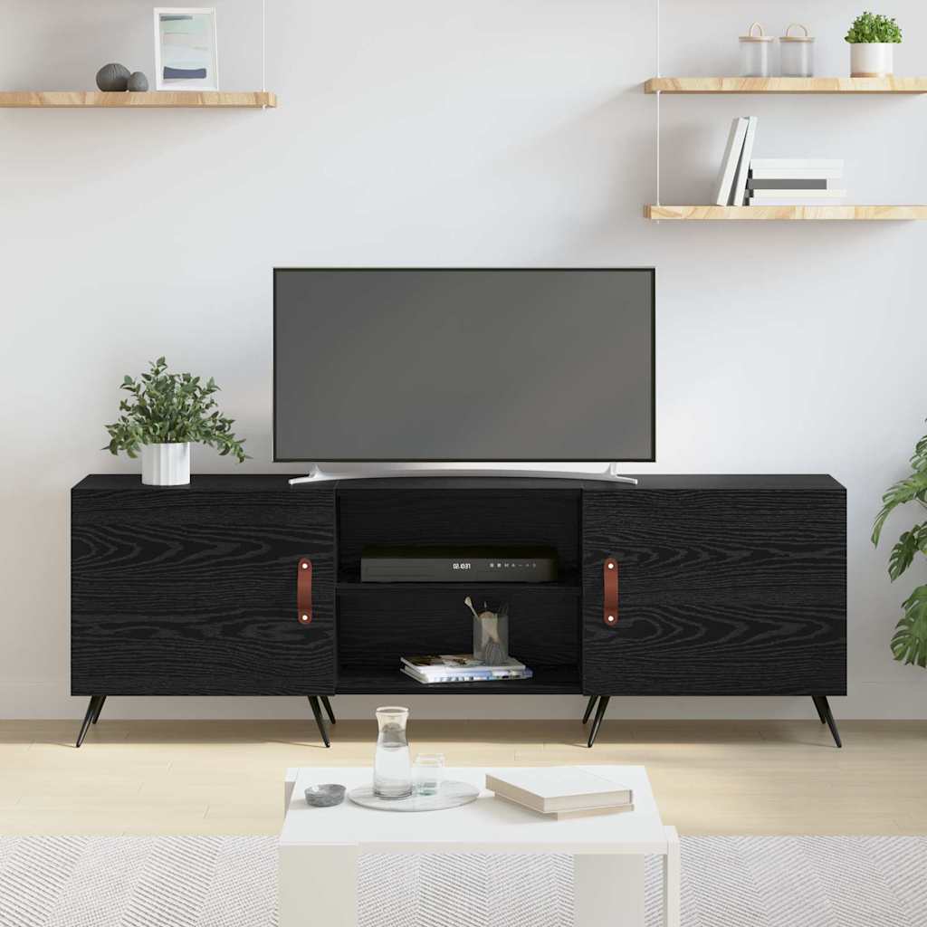 Meuble TV Chêne noir 150 x 30 x 50 cm Bois d'ingénierie - XIOS