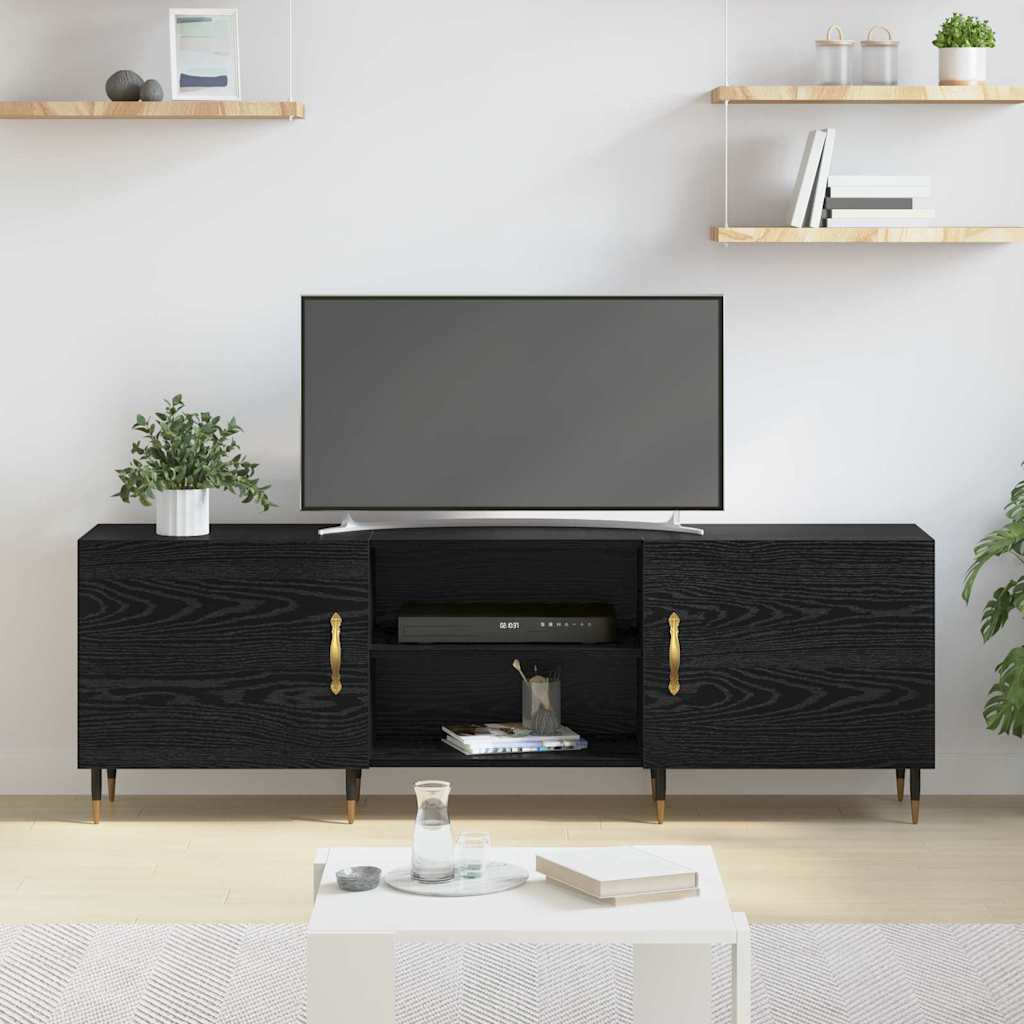 Meuble TV Chêne noir 150 x 30 x 50 cm Bois d'ingénierie - XIOS