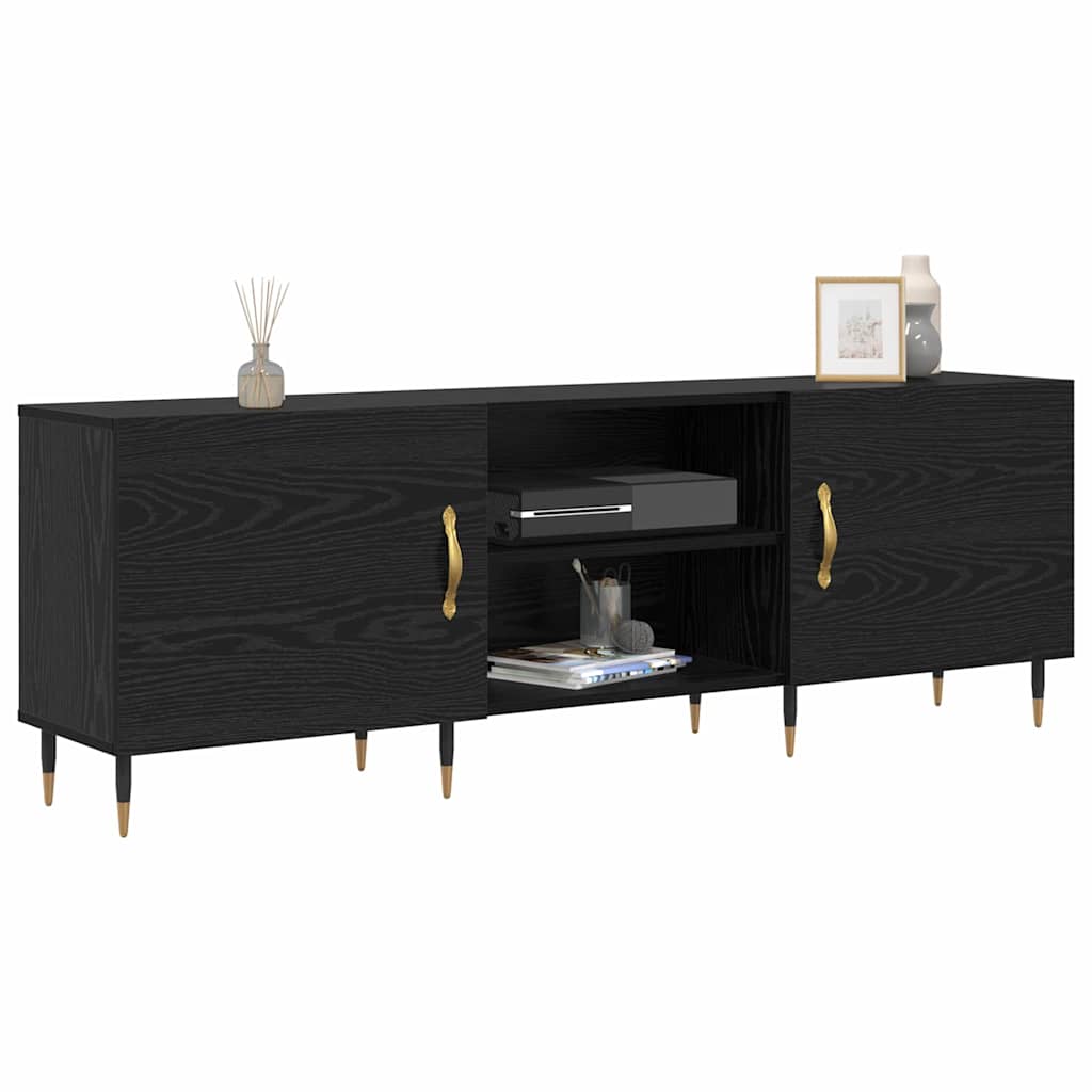 Meuble TV Chêne noir 150 x 30 x 50 cm Bois d'ingénierie - XIOS