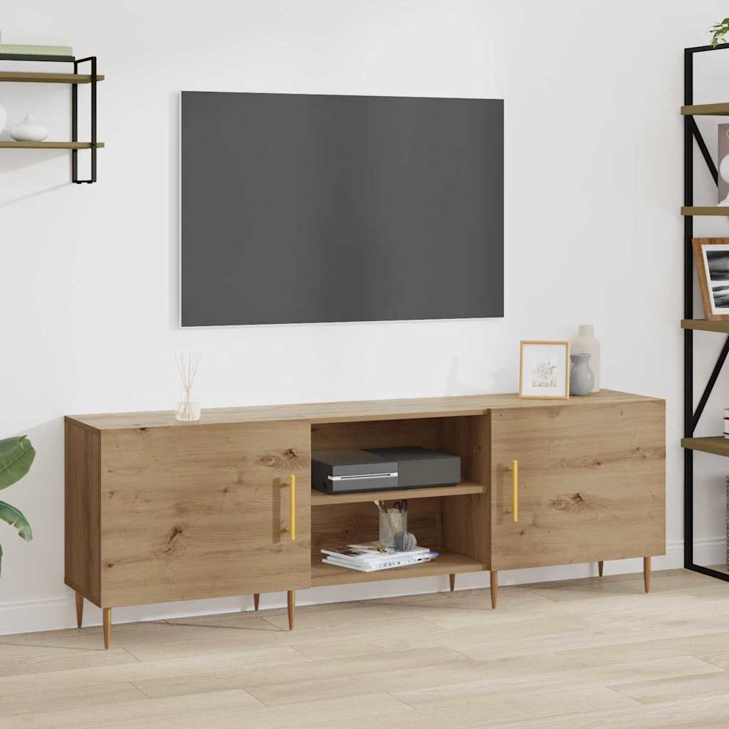 Meuble TV chêne artisanal 150 x 30 x 50 cm Bois d'ingénierie - XIOS
