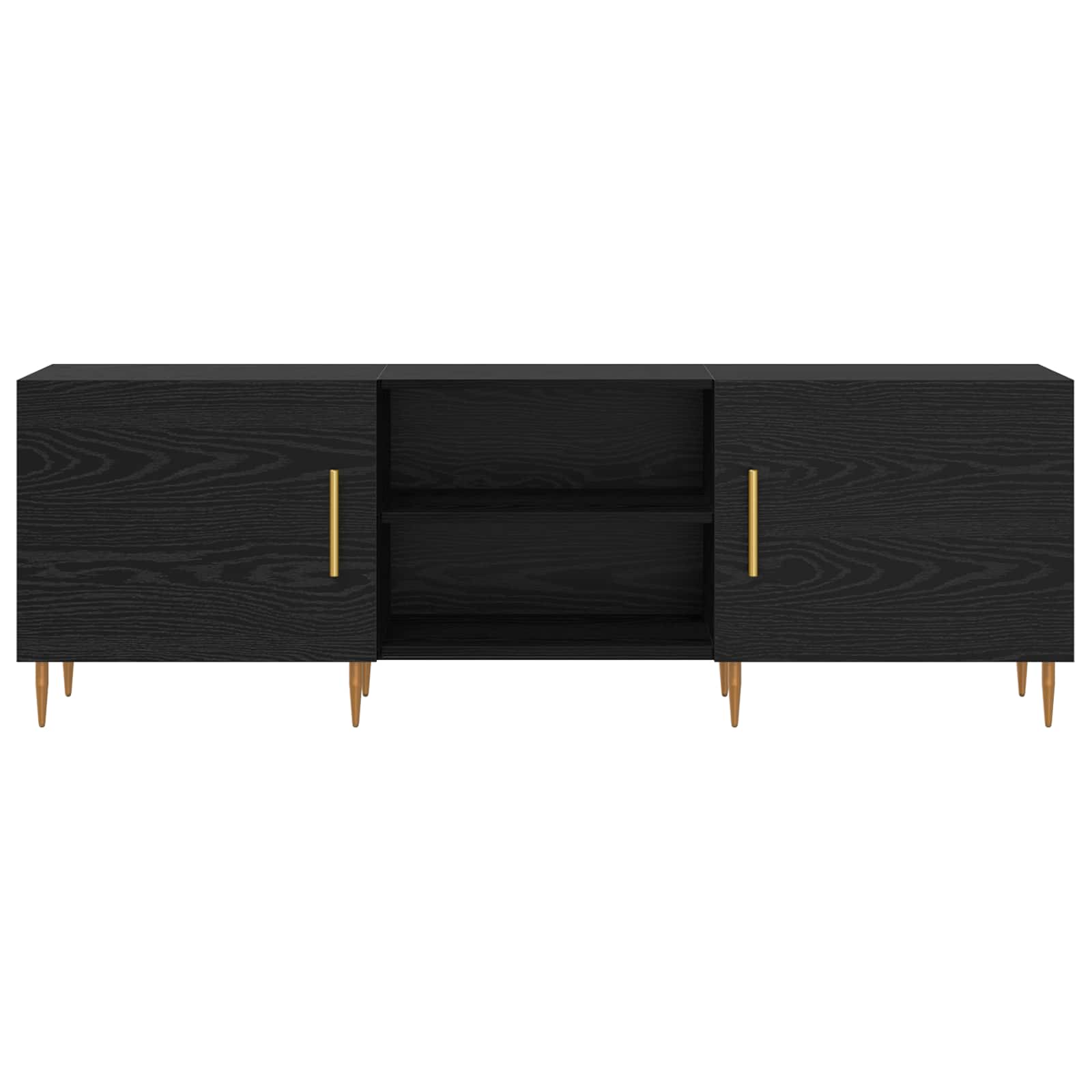 Meuble TV Chêne noir 150 x 30 x 50 cm Bois d'ingénierie - XIOS