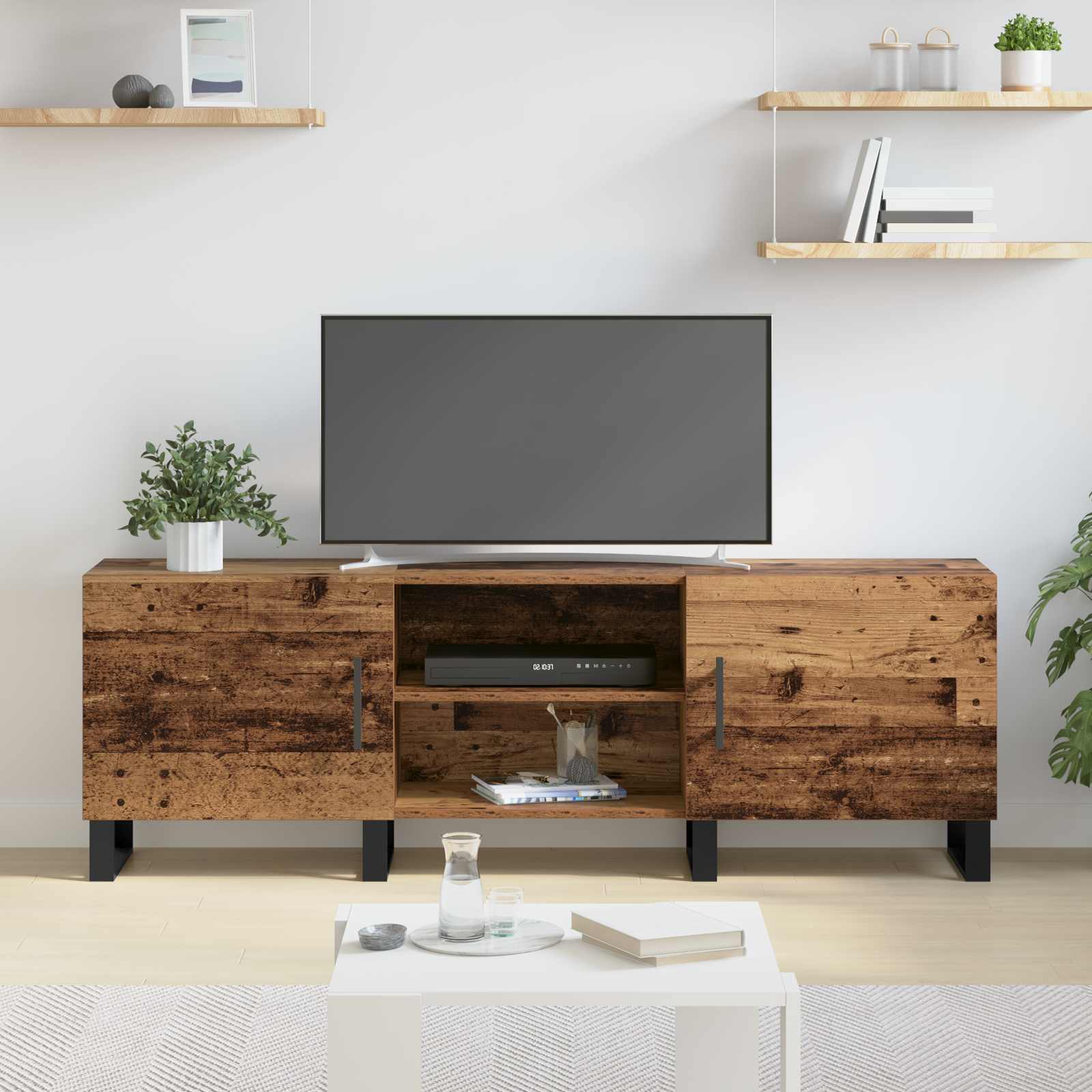 Meuble TV Bois Ancien 150 x 30 x 50 cm Bois d'ingénierie - XIOS