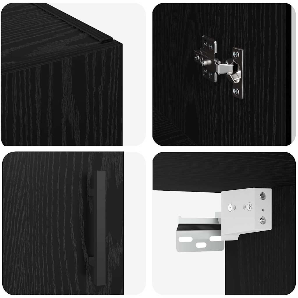 Meuble mural Chêne noir 69,5 x 34 x 90 cm Bois d'ingénierie - XIOS