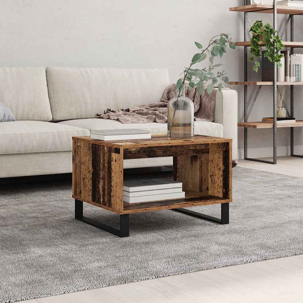 Table basse Bois ancien 60 x 50 x 40 cm Bois d'ingénierie - XIOS