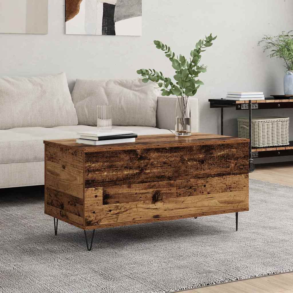 Table basse Bois ancien 90 x 44.5 x 45 cm Bois d'ingénierie - XIOS