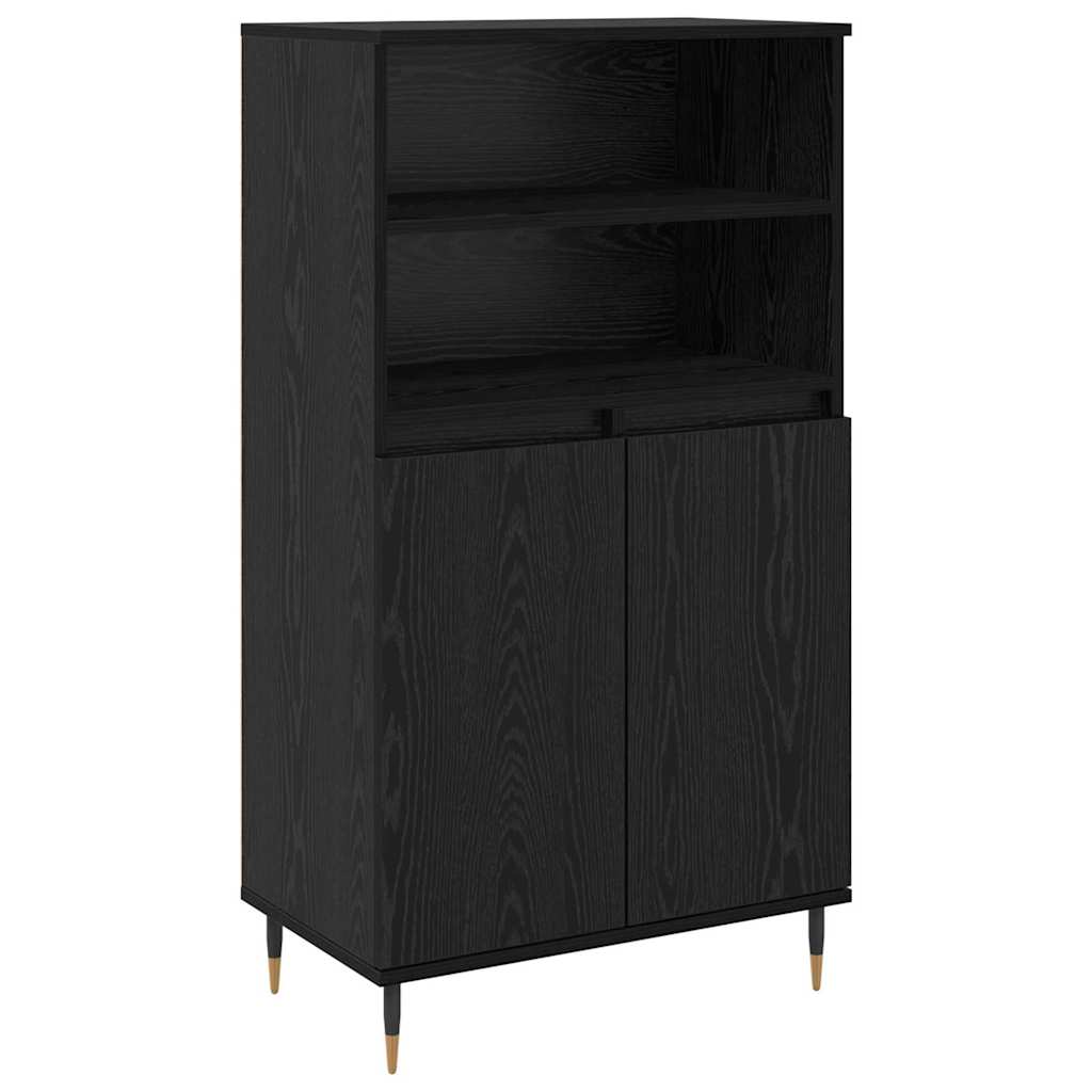 Haut Armoire Noir 60 x 36 x 110 cm Bois d'ingénierie - XIOS