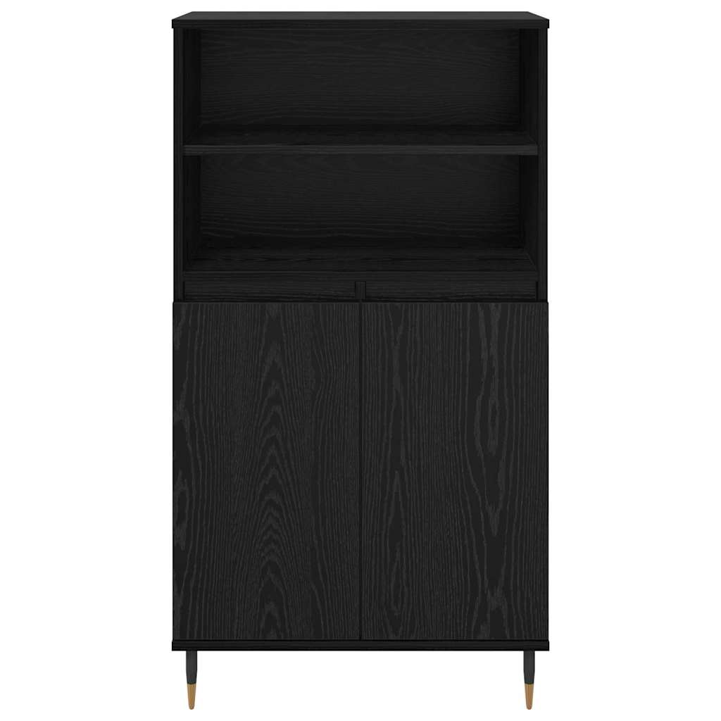 Haut Armoire Noir 60 x 36 x 110 cm Bois d'ingénierie - XIOS
