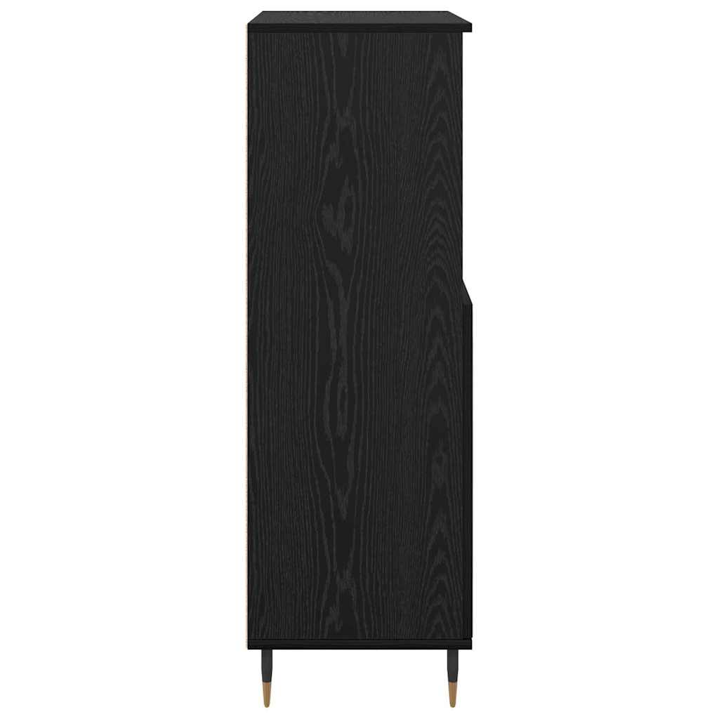 Haut Armoire Noir 60 x 36 x 110 cm Bois d'ingénierie - XIOS
