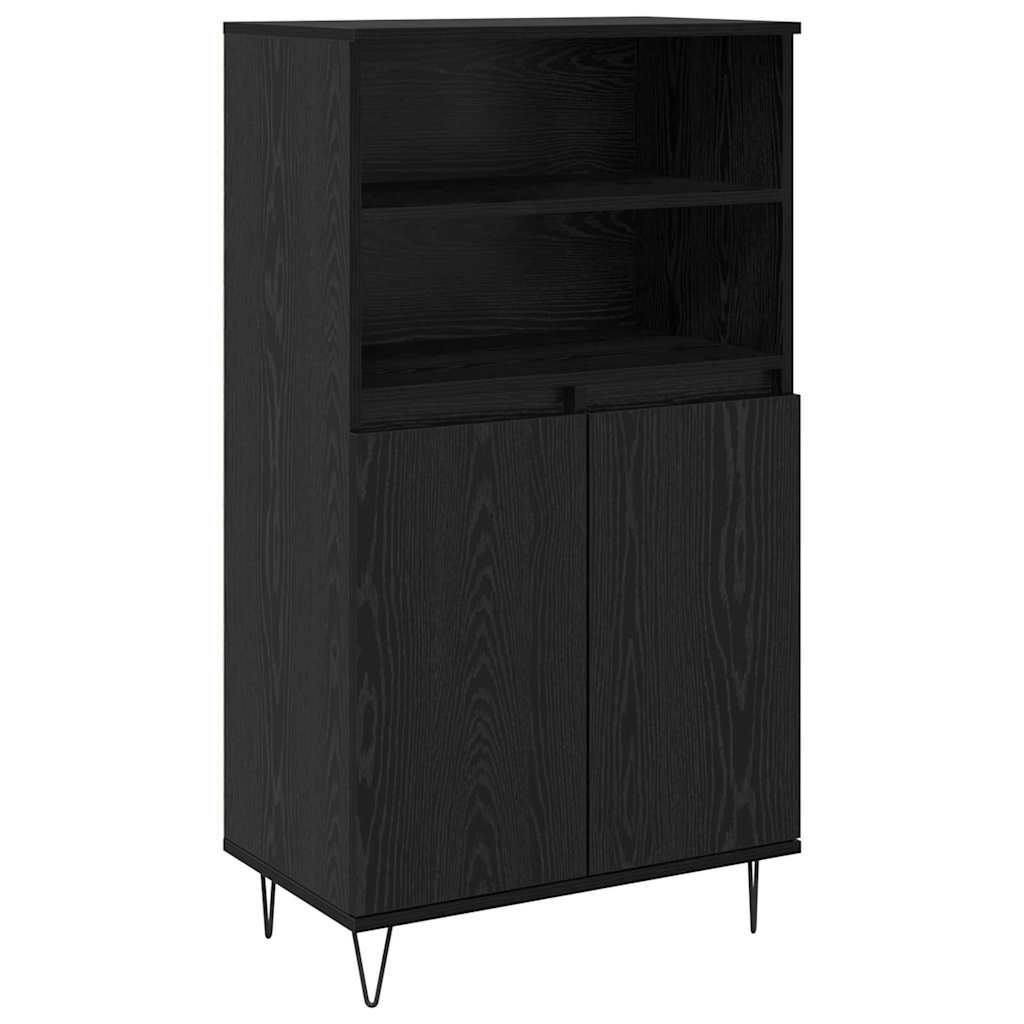 Haut Armoire Noir 60 x 36 x 110 cm Bois d'ingénierie - XIOS