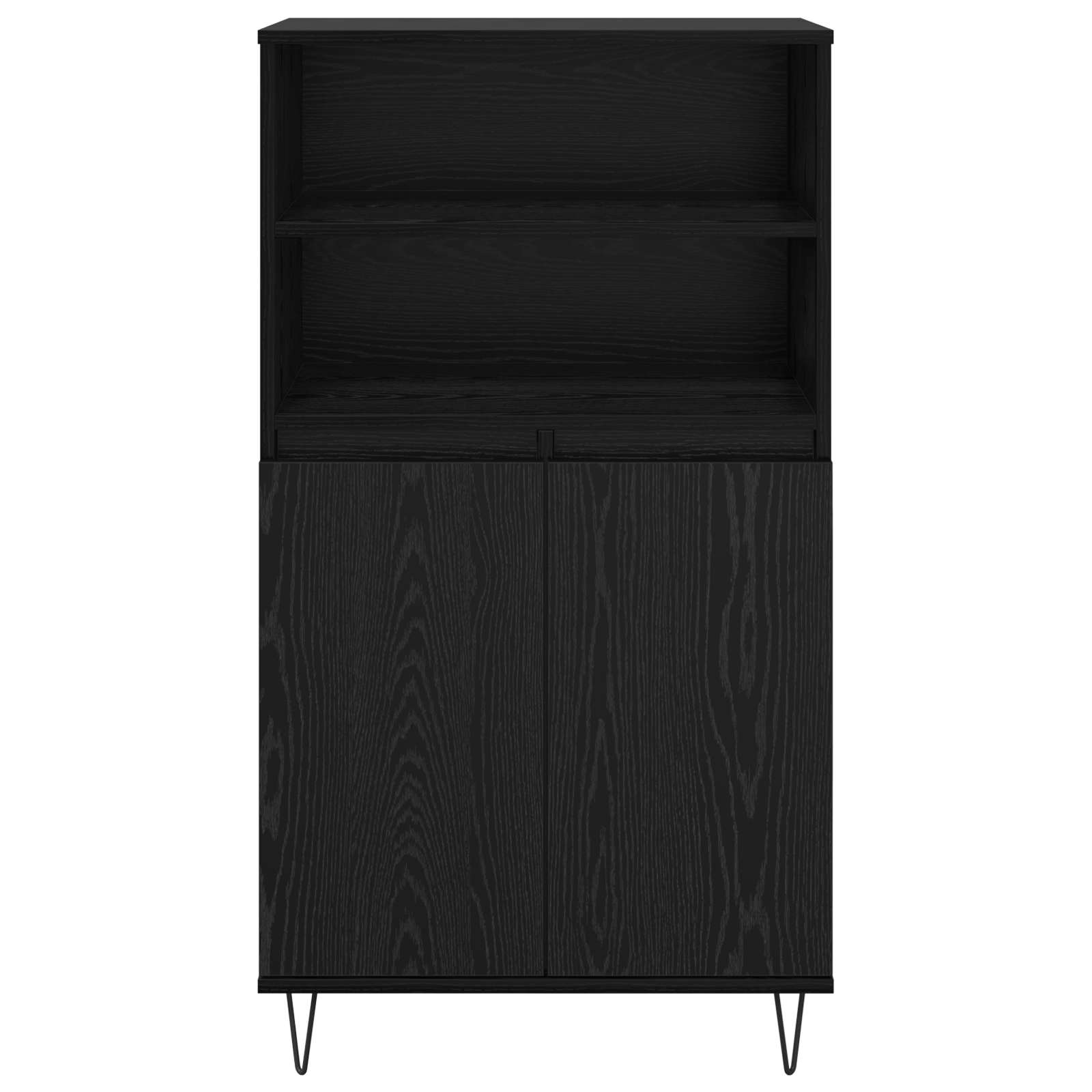 Haut Armoire Noir 60 x 36 x 110 cm Bois d'ingénierie - XIOS