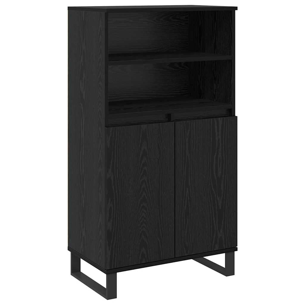 Haut Armoire Noir 60 x 36 x 110 cm Bois d'ingénierie - XIOS