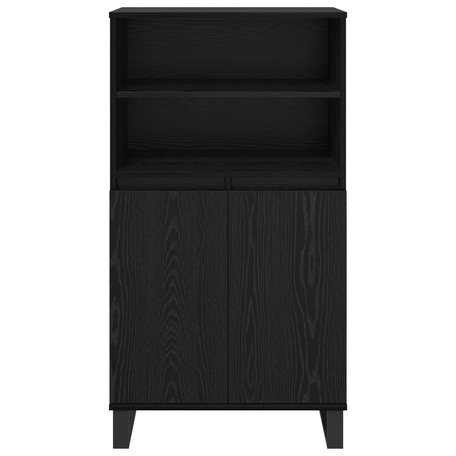 Haut Armoire Noir 60 x 36 x 110 cm Bois d'ingénierie - XIOS