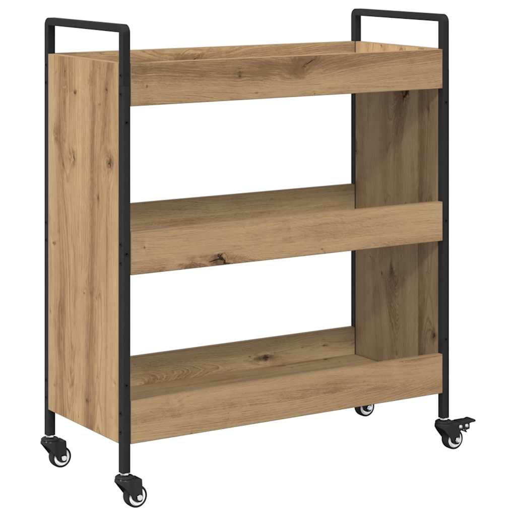 Chariot de cuisine Chêne artisanal 70 x 30 x 82 cm - XIOS