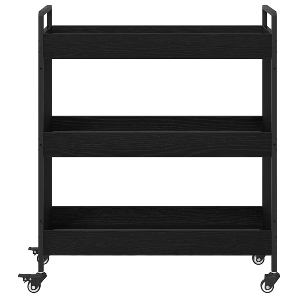 Chariot de cuisine Chêne noir 70 x 30 x 82 cm Bois d'ingénierie - XIOS