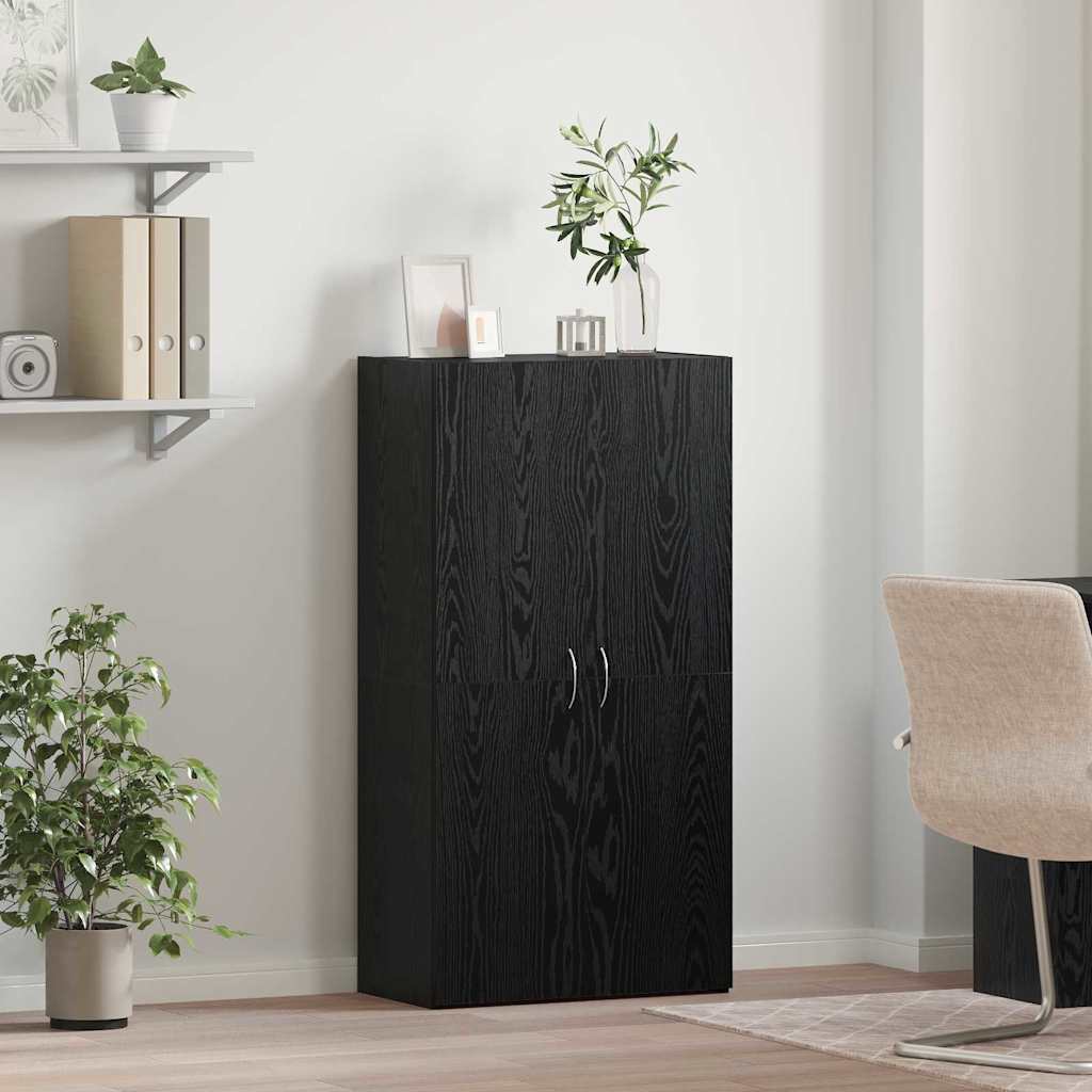Cabinet de Bureau Chêne noir 60 x 32 x 115 cm Bois d'ingénierie - XIOS