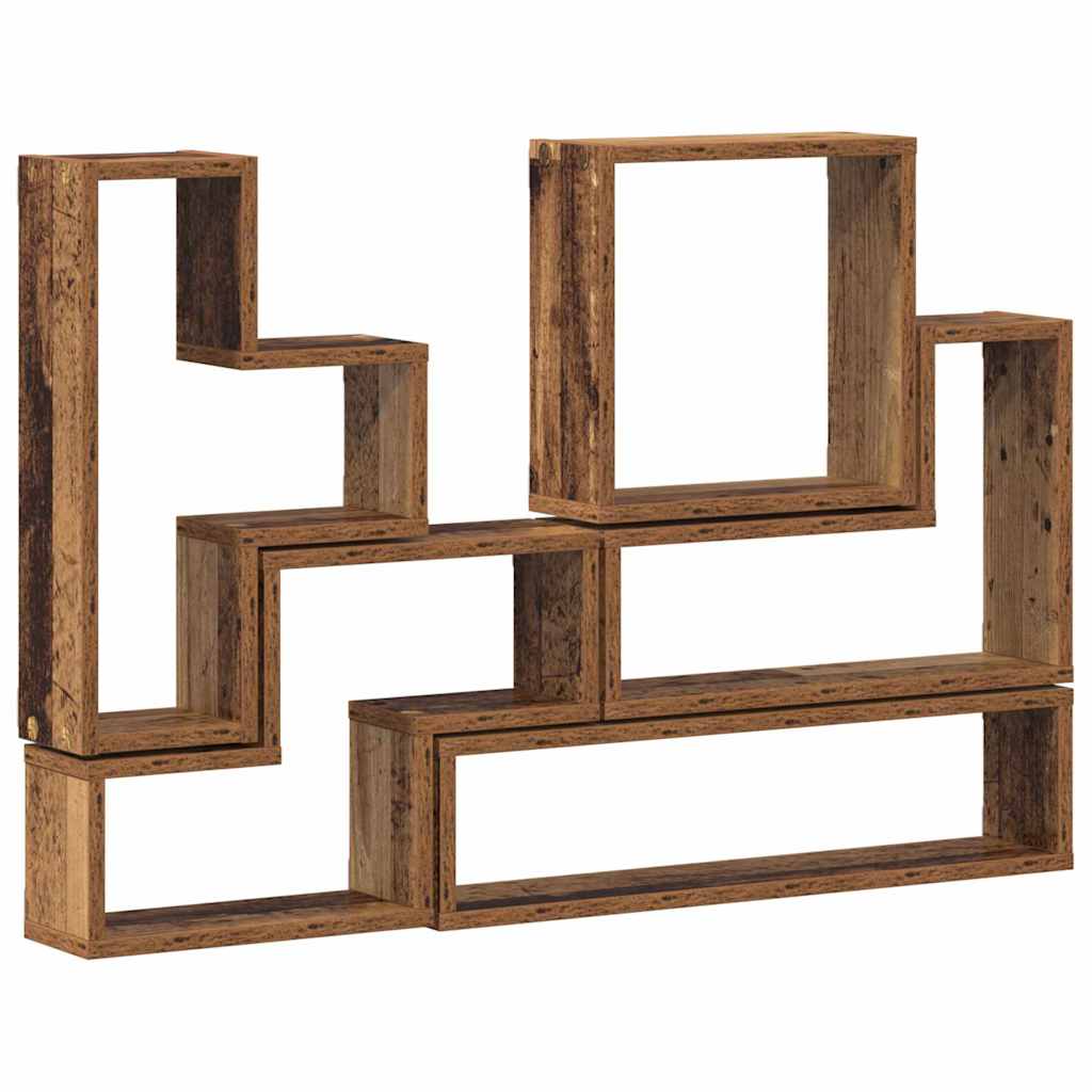 Cube mural Autre Bois ancien 96 x 12 x 64 cm Bois d'ingénierie - XIOS