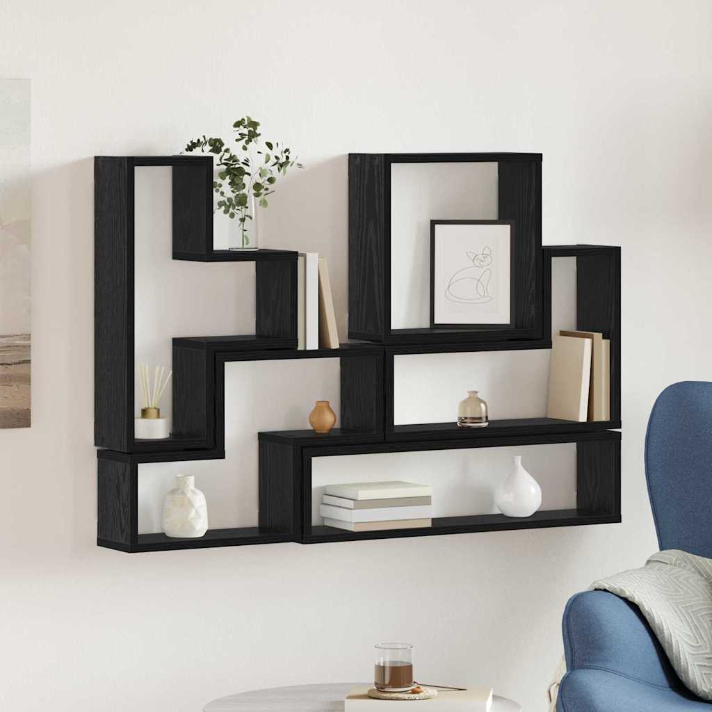 Cube mural Autre Chêne noir 96 x 12 x 64 cm Bois d'ingénierie - XIOS