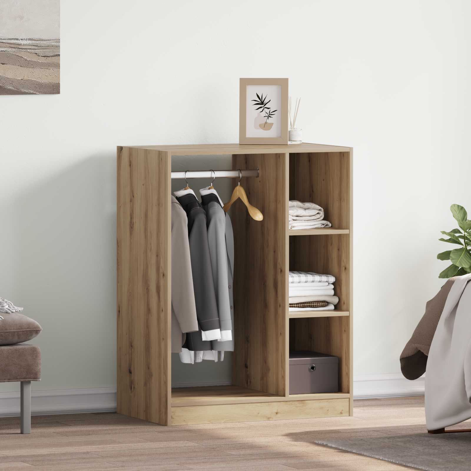 Armoire avec étagère Chêne artisanal 77 x 48 x 102 cm