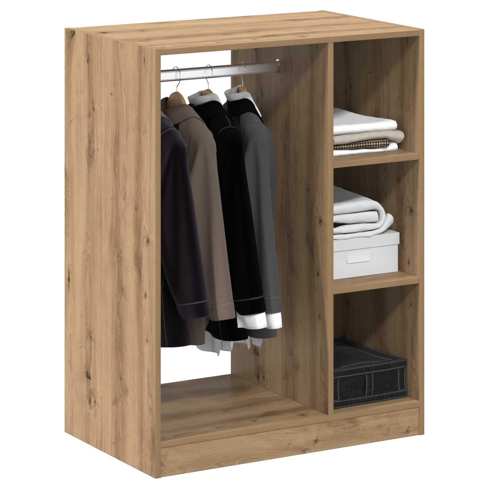 Armoire avec étagère Chêne artisanal 77 x 48 x 102 cm