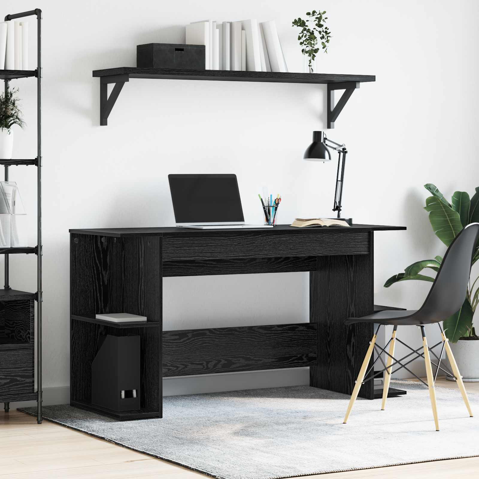 Bureau Chêne noir 140 x 50 x 75 cm Bois d'ingénierie - XIOS