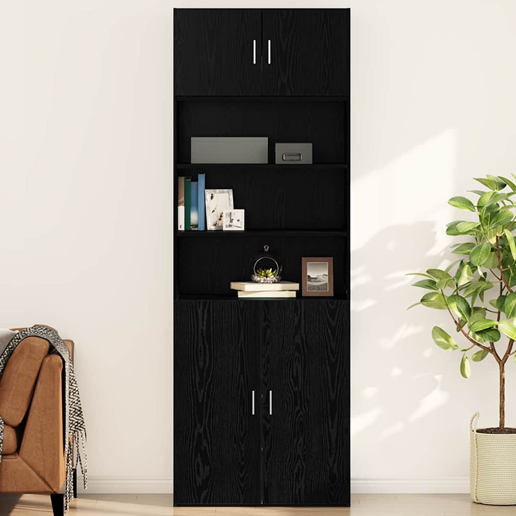 Meuble mural Chêne noir 80 x 42.5 x 40 cm Bois d'ingénierie - XIOS