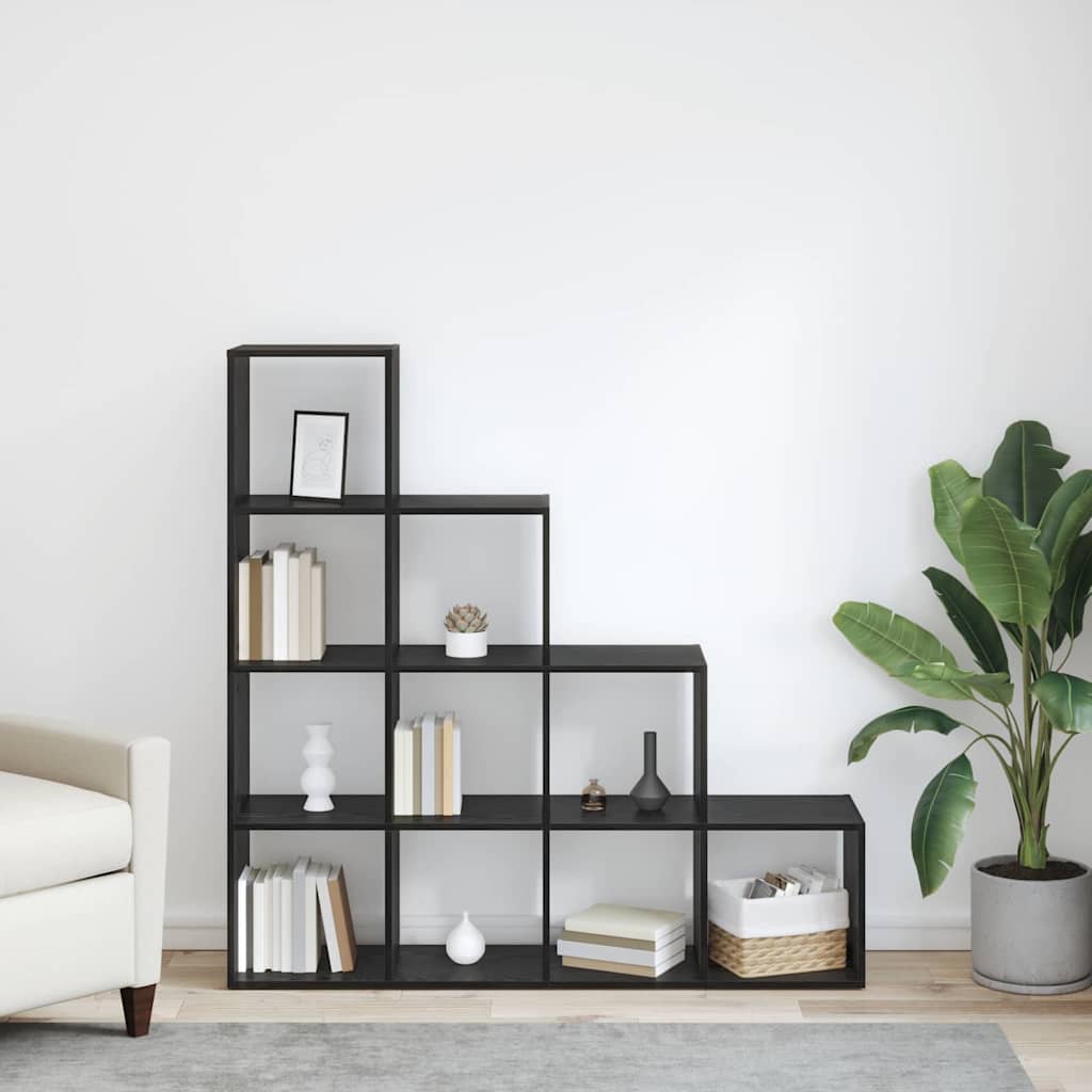 Cloison Bibliothèque Chêne noir 131,5 x 29 x 131,5 cm - XIOS