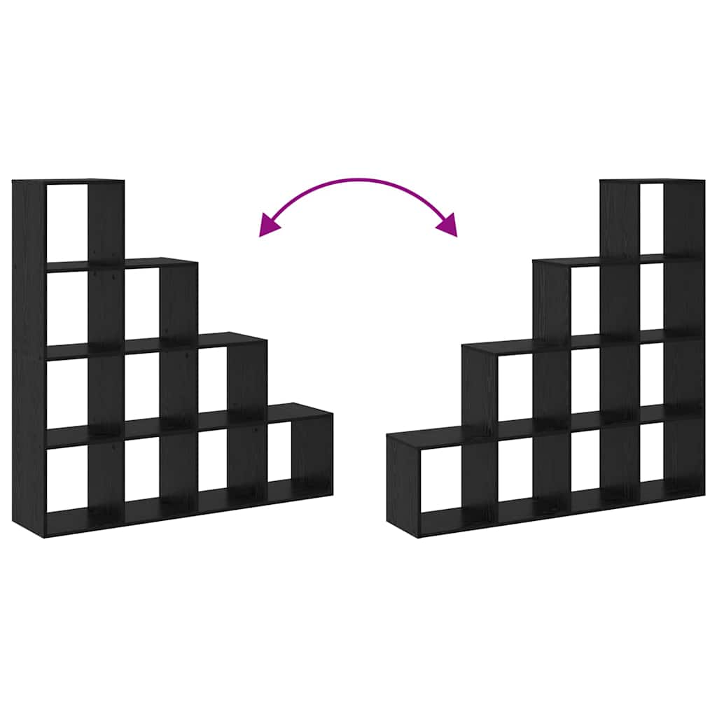 Cloison Bibliothèque Chêne noir 131,5 x 29 x 131,5 cm - XIOS