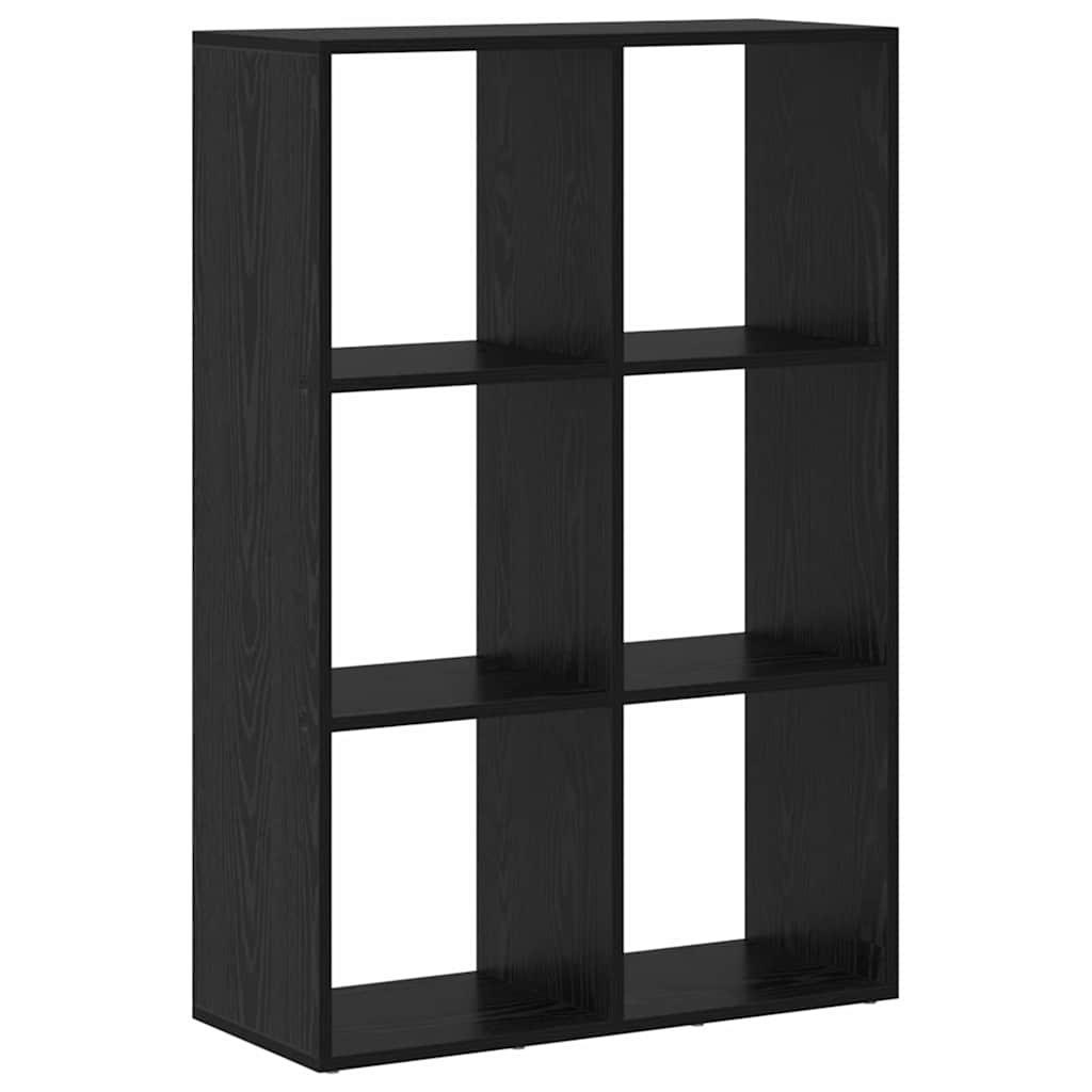 Bibliothèque Noir 69,5 x 29 x 103,5 cm Bois d'ingénierie - XIOS