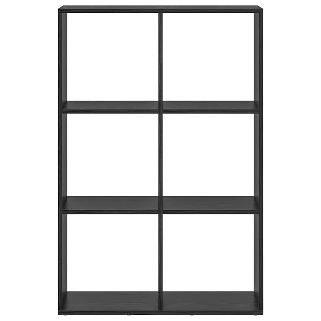 Bibliothèque Noir 69,5 x 29 x 103,5 cm Bois d'ingénierie - XIOS