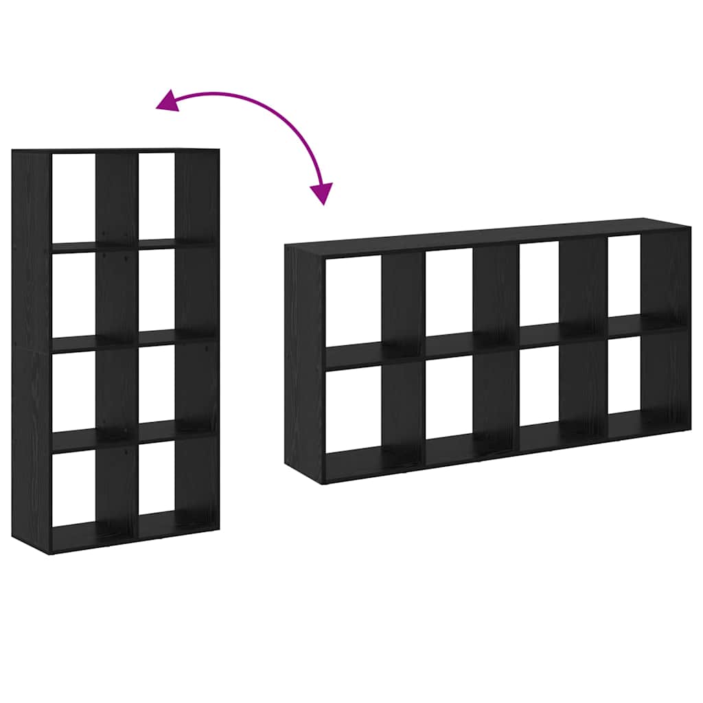 Bibliothèque Noir 69,5 x 29 x 137,5 cm Bois d'ingénierie - XIOS