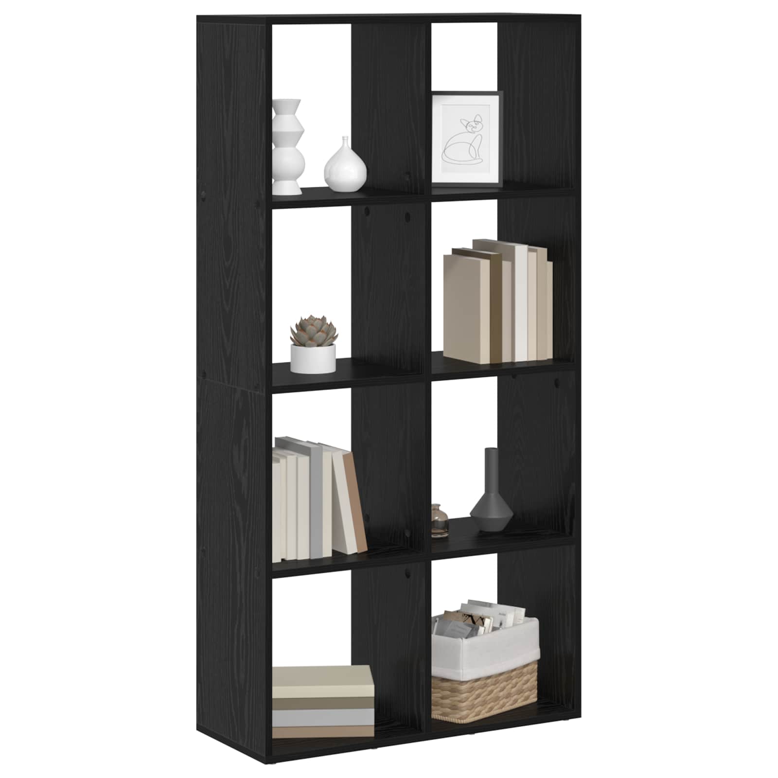 Bibliothèque Chêne noir 69,5 x 29 x 137,5 cm Bois d'ingénierie - XIOS