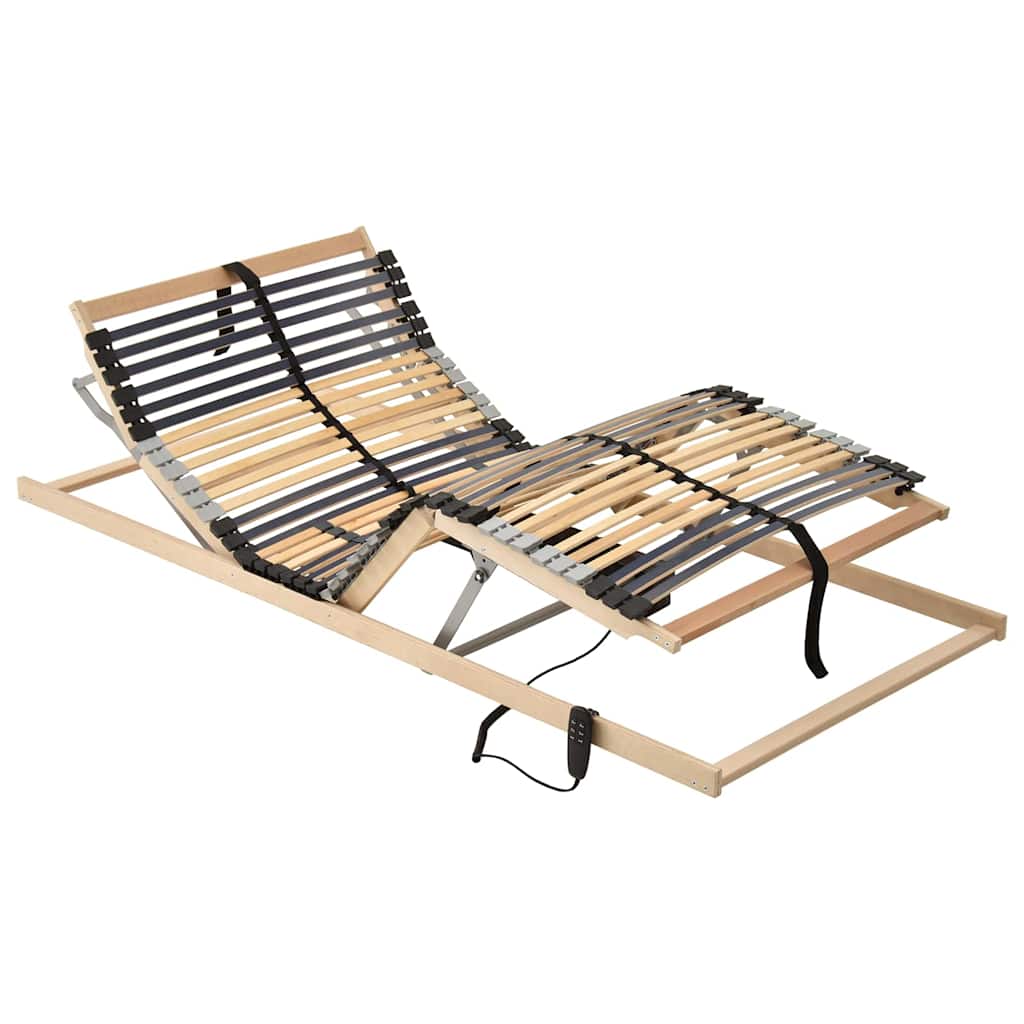 Sommier à lattes Marron 90 x 190 cm Bois de hêtre massif - XIOS