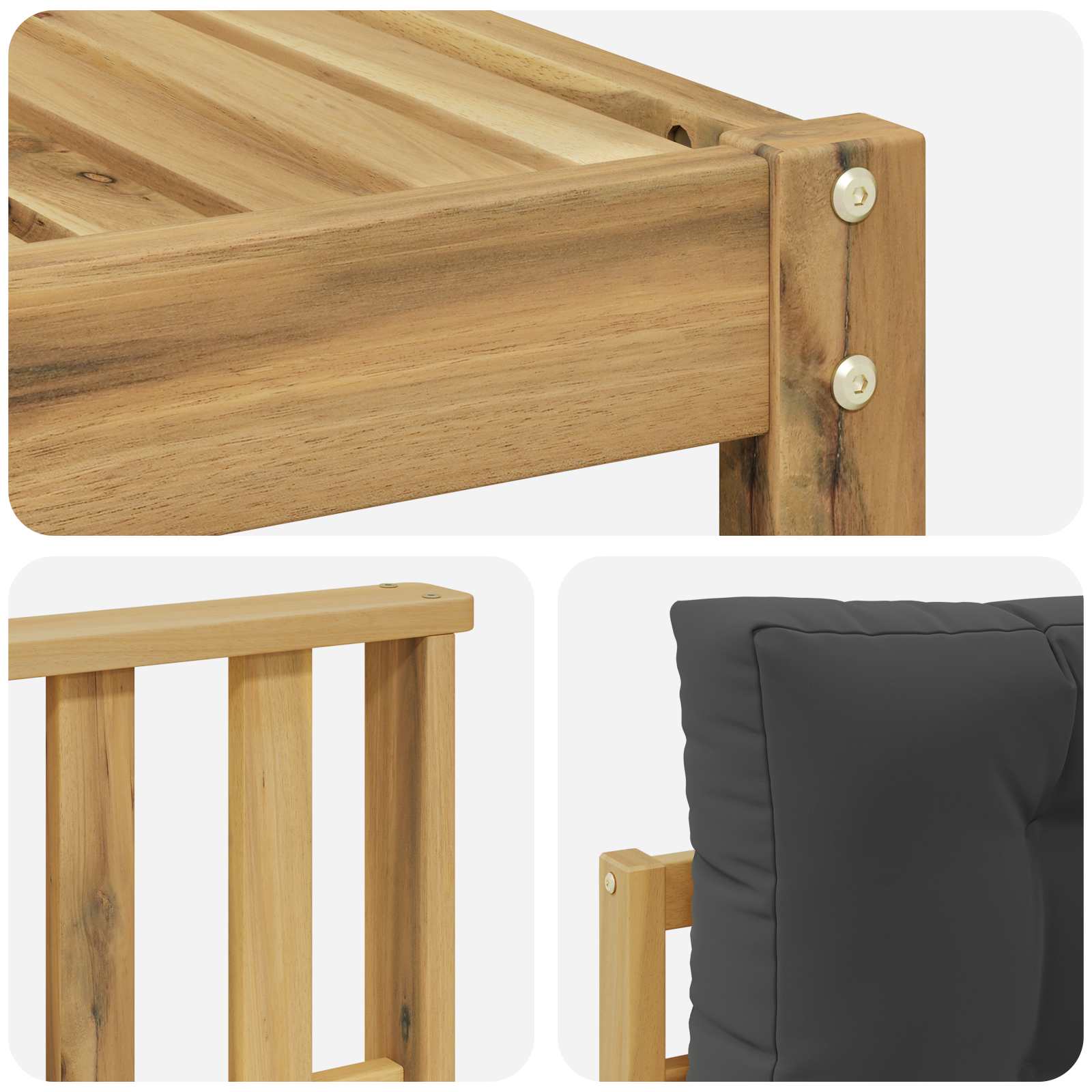 Ensemble de canapés d'extérieur 4 pcs Blanc et anthracite - XIOS