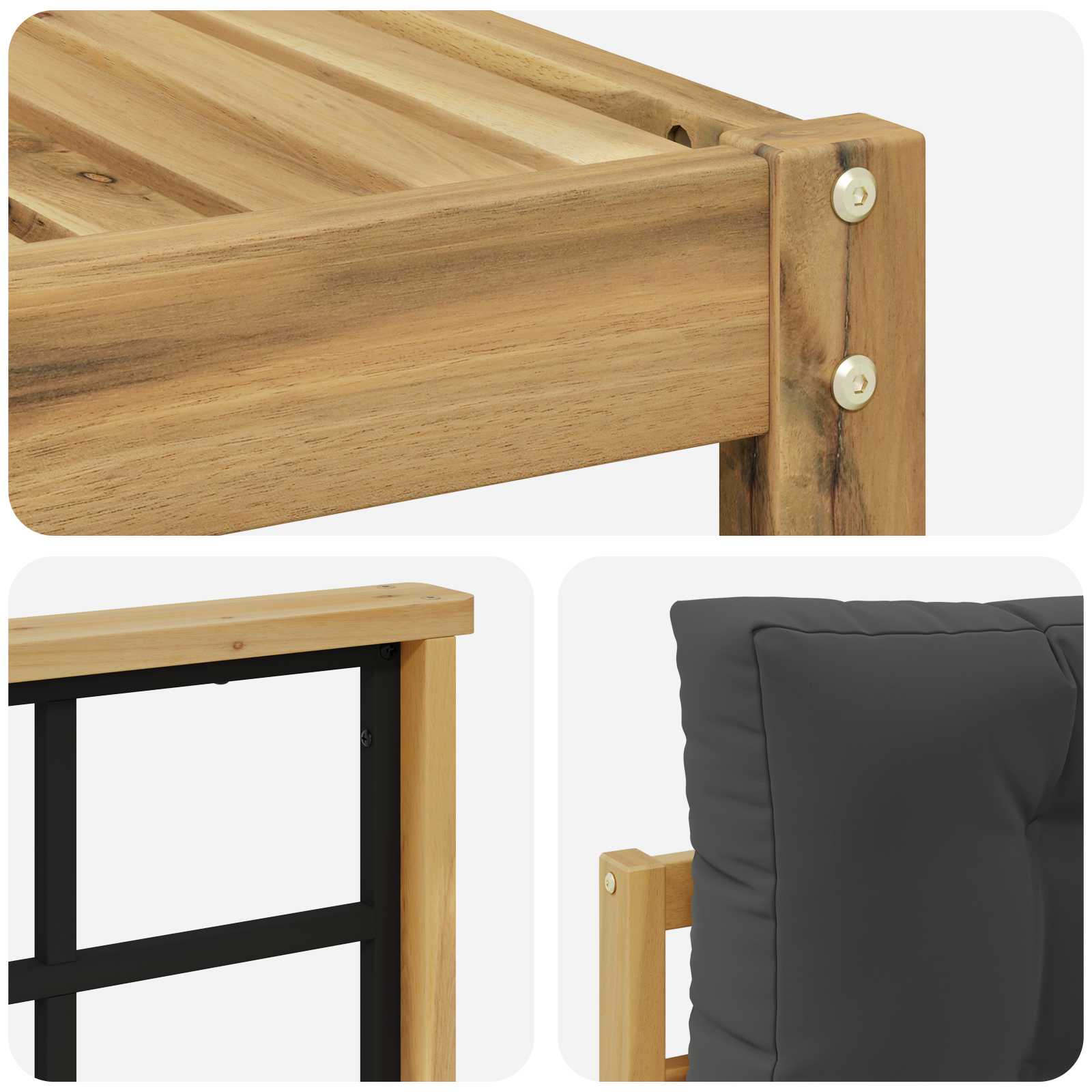 Ensemble de canapés d'extérieur 6 pcs Blanc et anthracite - XIOS