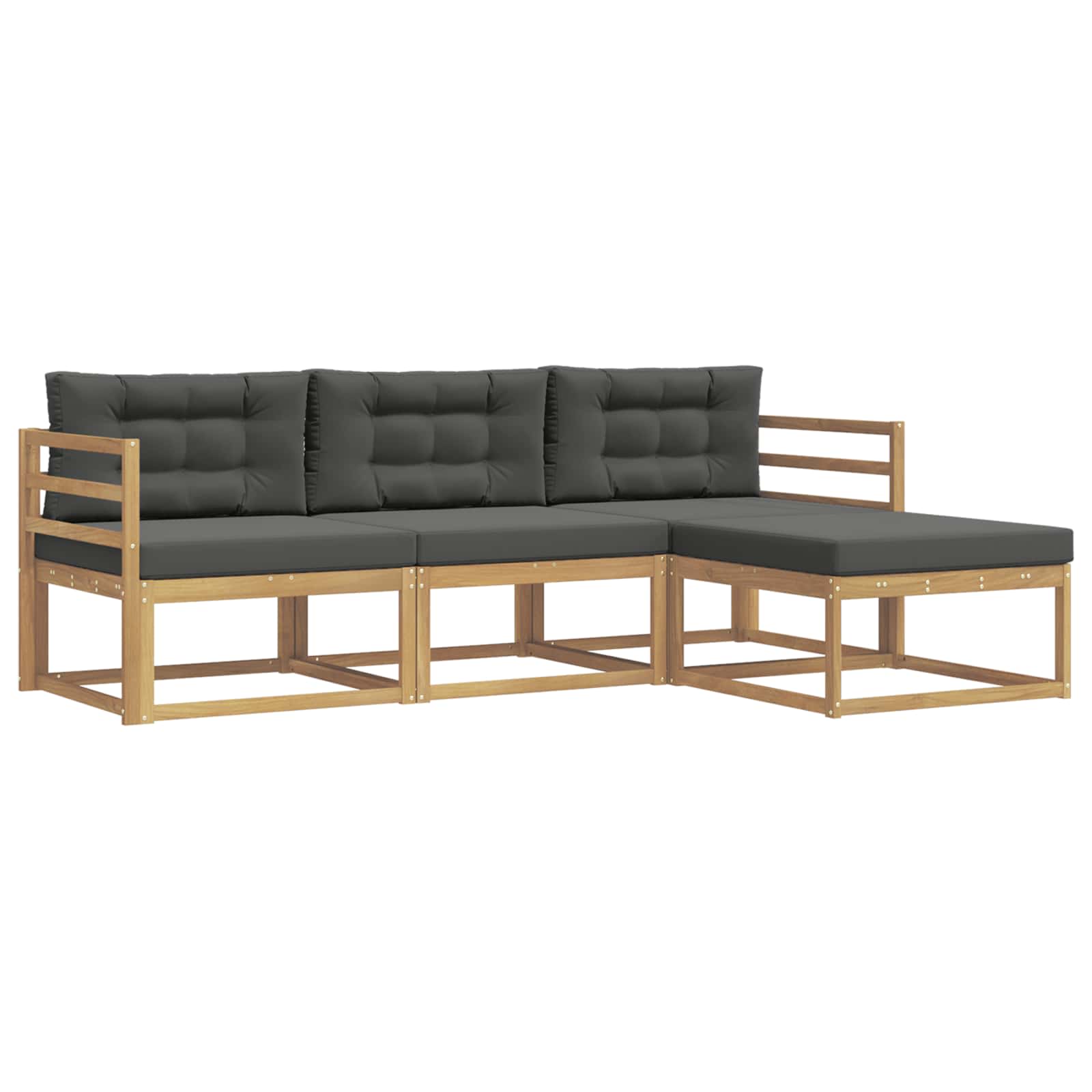 Ensemble de canapés d'extérieur 4 pcs Blanc et anthracite - XIOS