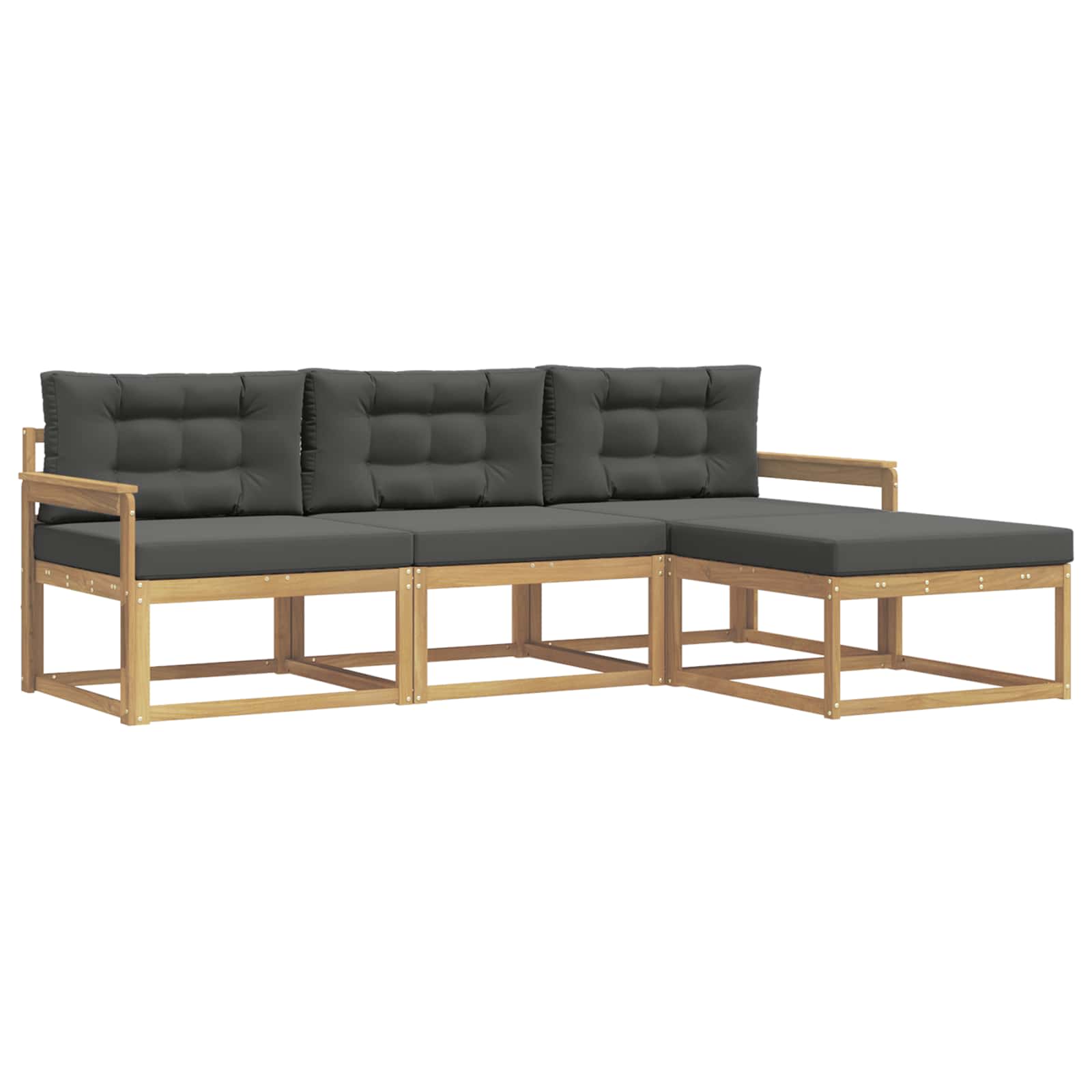 Ensemble de canapés d'extérieur 4 pcs Blanc et anthracite - XIOS