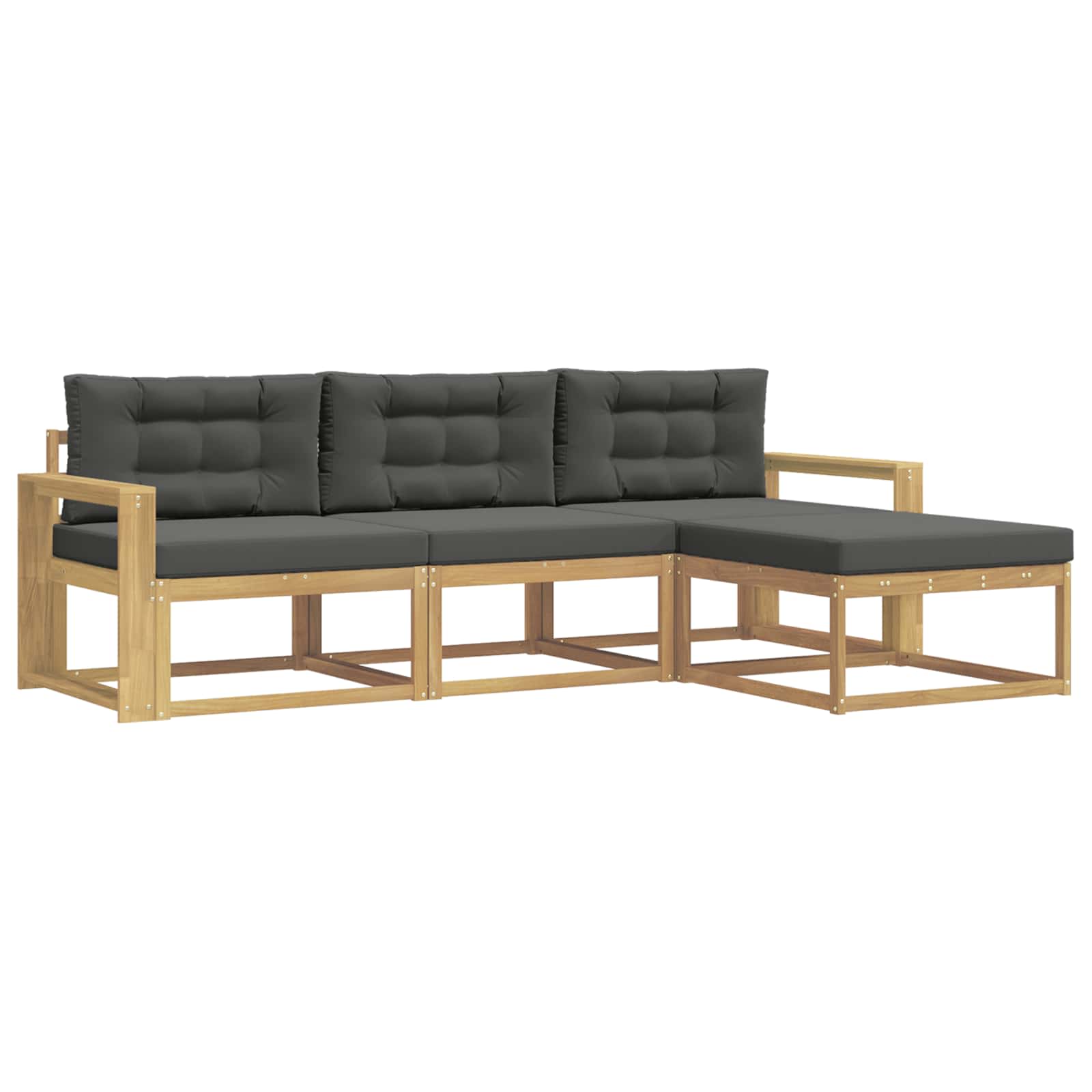 Ensemble de canapés d'extérieur 4 pcs Blanc et anthracite - XIOS