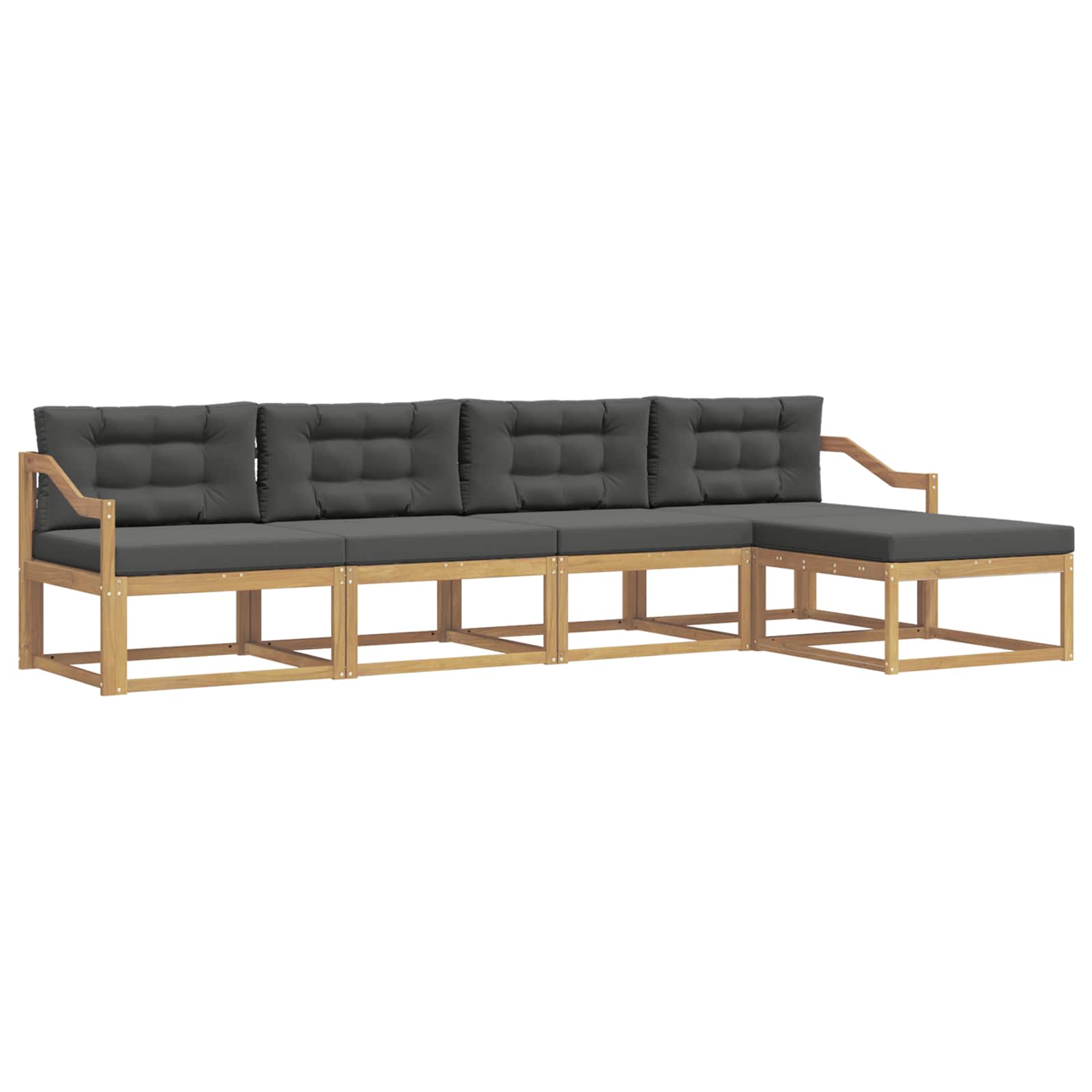 Ensemble de canapés d'extérieur 4 pcs Blanc et anthracite - XIOS
