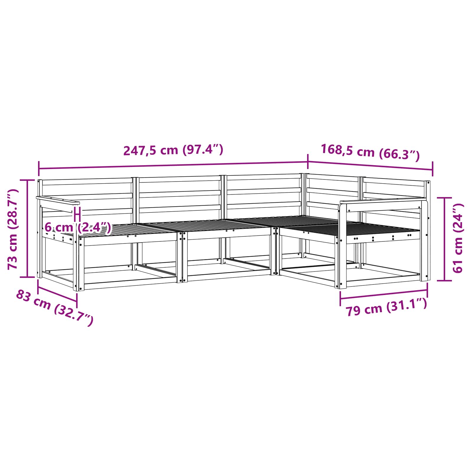 Ensemble de canapés d'extérieur 4 pcs Blanc - XIOS