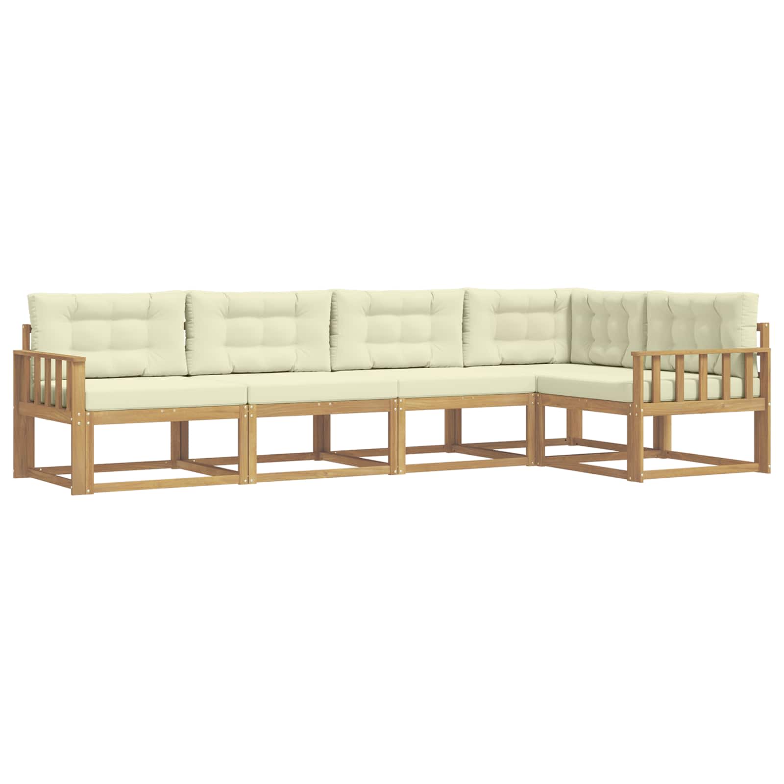 Ensemble de canapés d'extérieur 4 pcs Blanc et crème Polyester - XIOS