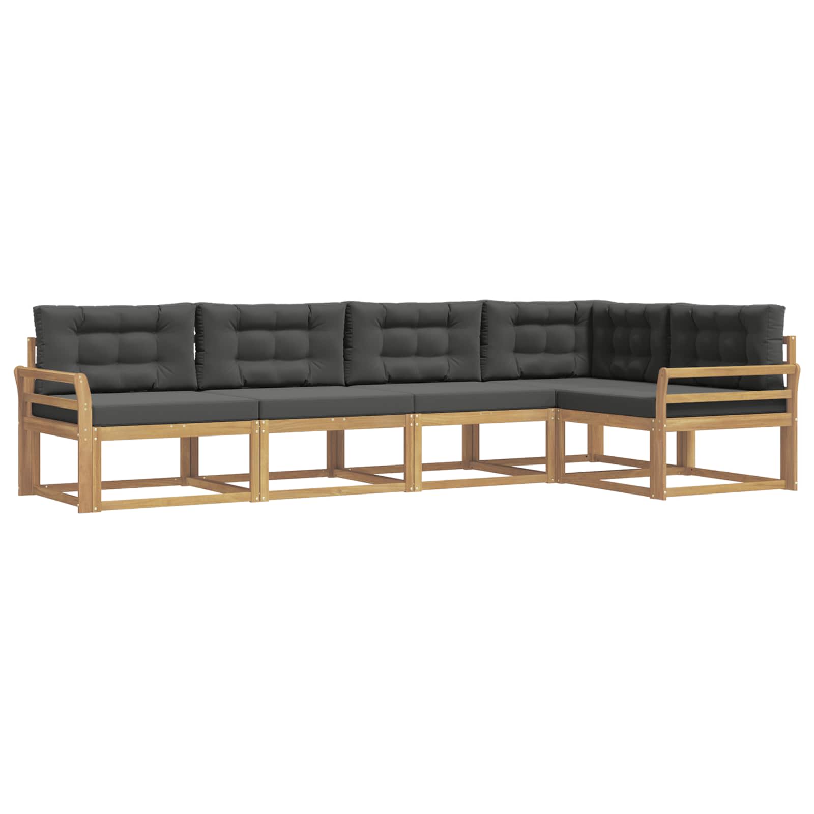 Ensemble de canapés d'extérieur 4 pc Blanc et anthracite