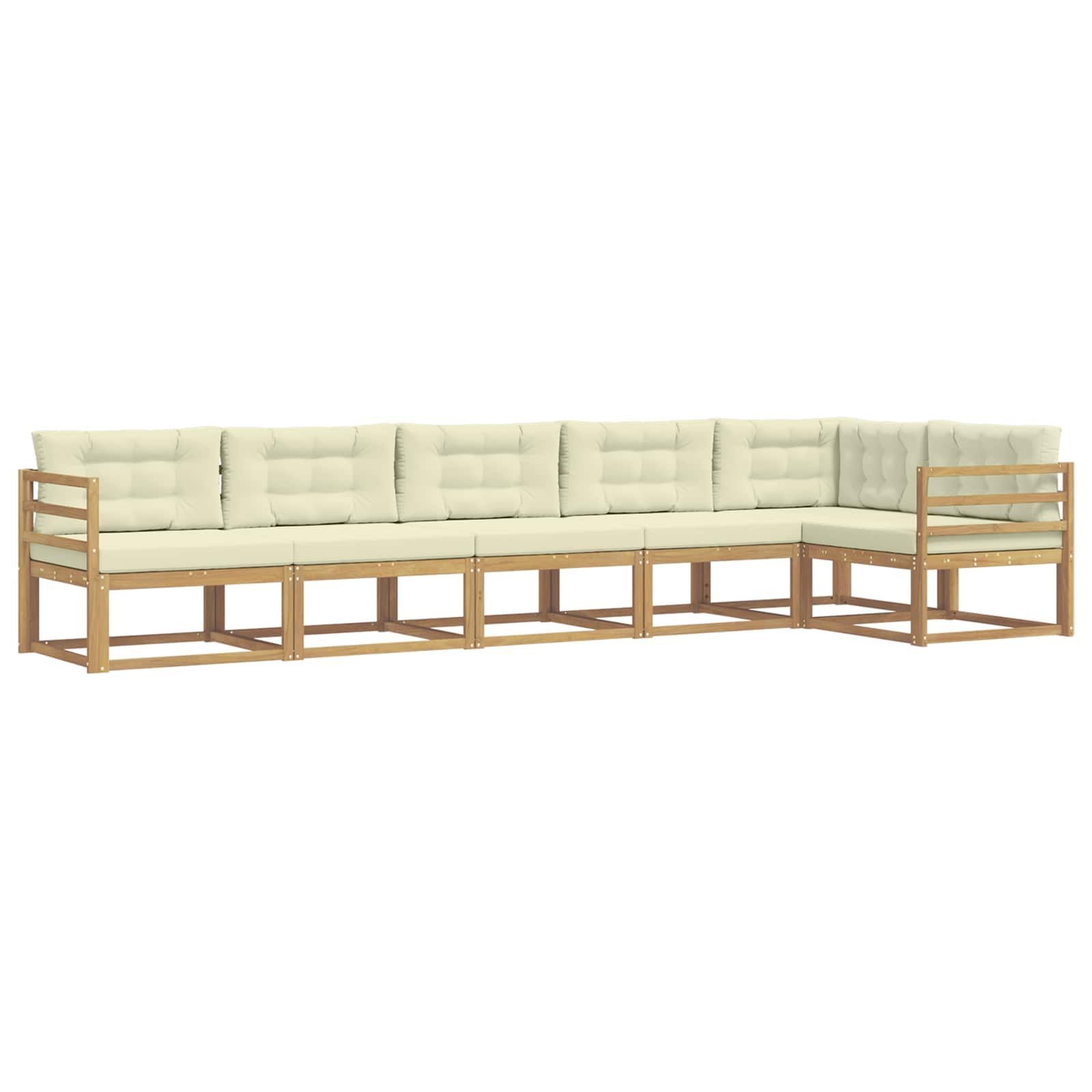 Ensemble de canapés d'extérieur 4 pcs Blanc et crème Polyester - XIOS