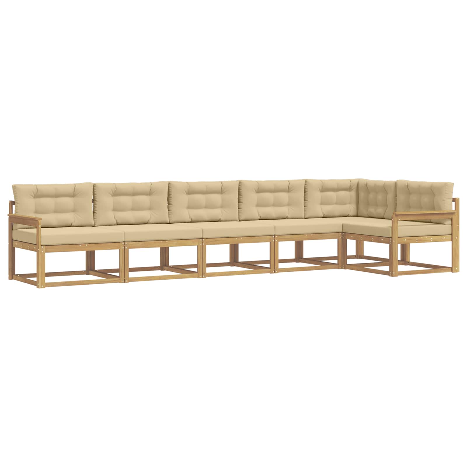 Ensemble de canapés d'extérieur 4 pcs Blanc et Beige Polyester - XIOS