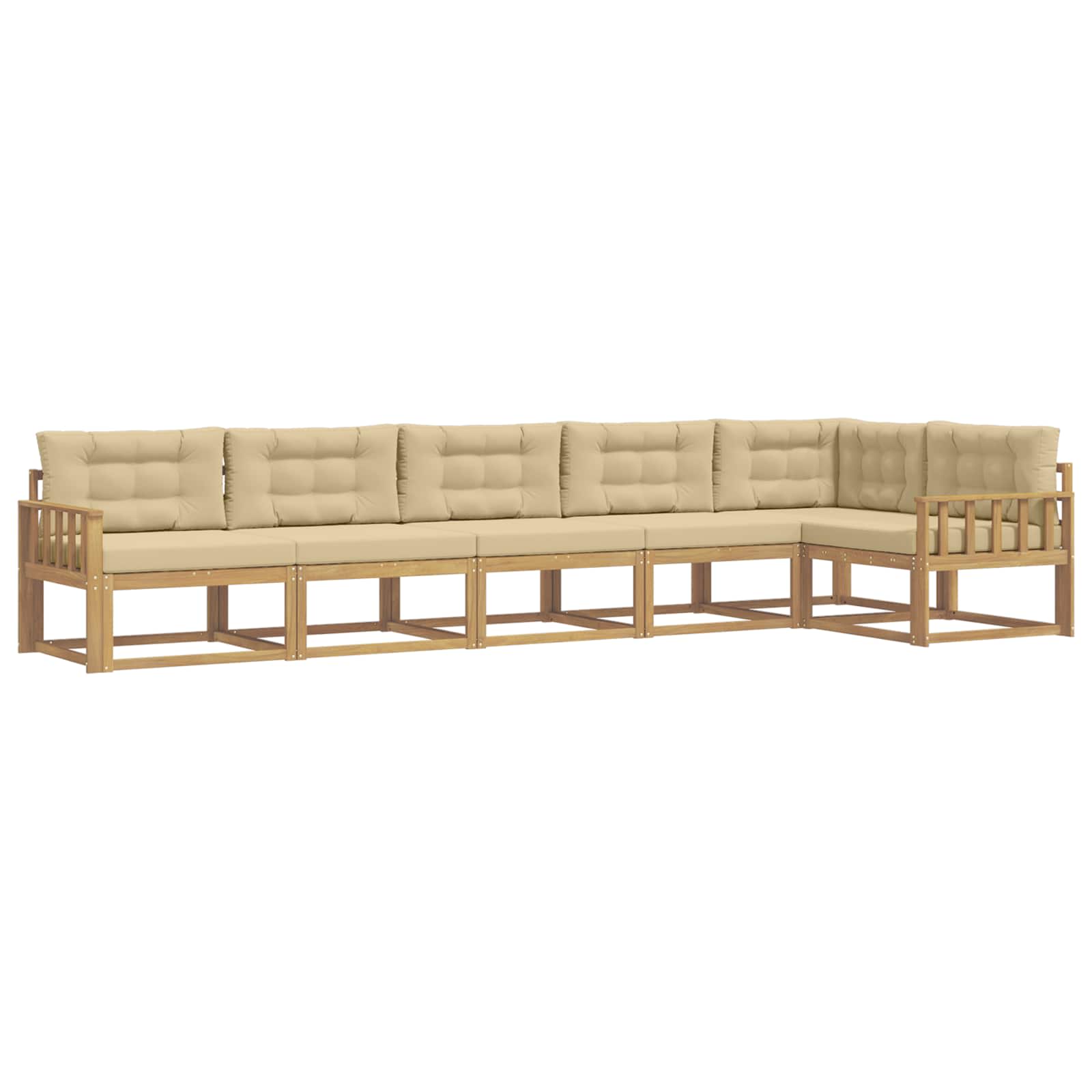 Ensemble de canapés d'extérieur 4 pcs Blanc et Beige Polyester - XIOS