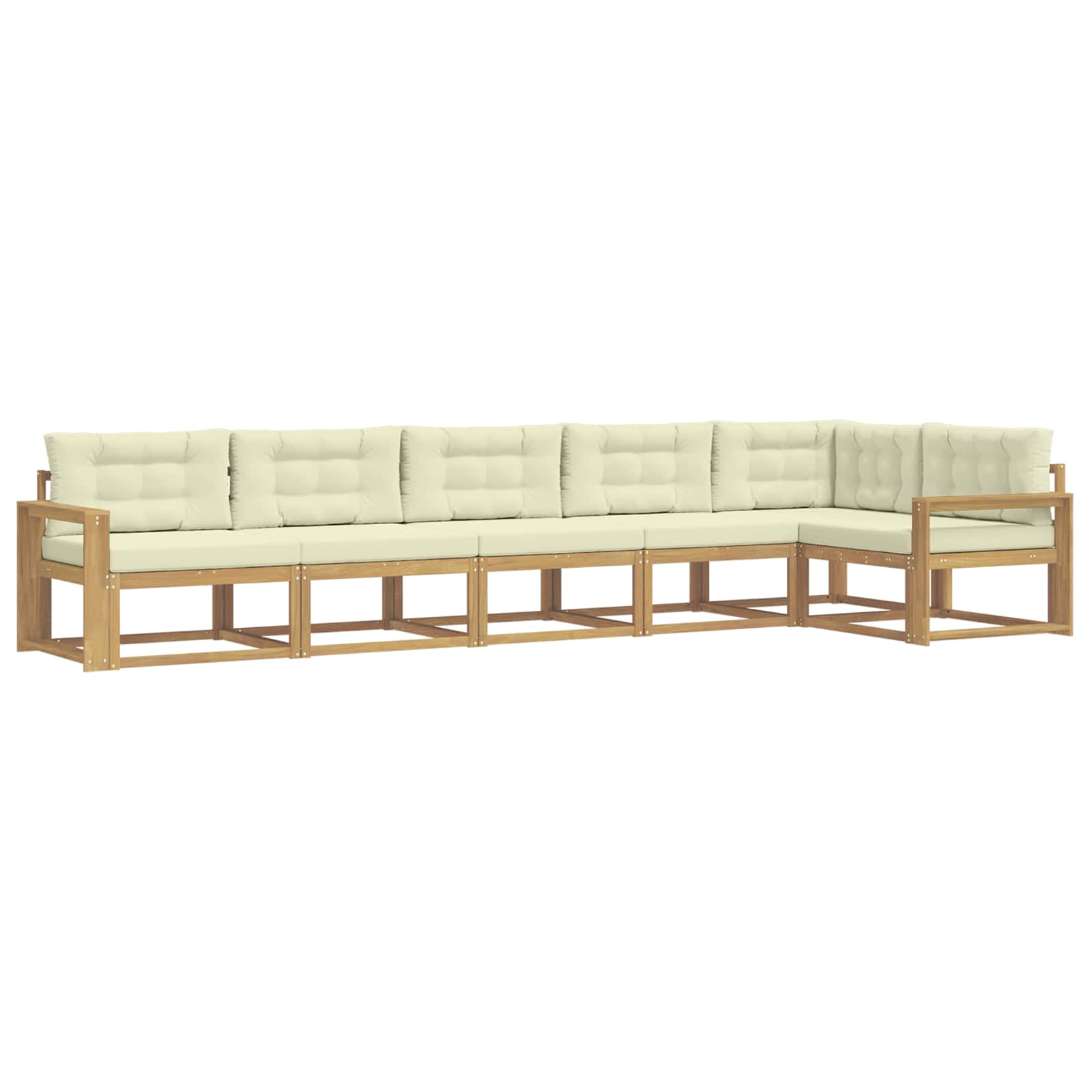 Ensemble de canapés d'extérieur 4 pcs Blanc et crème Polyester - XIOS