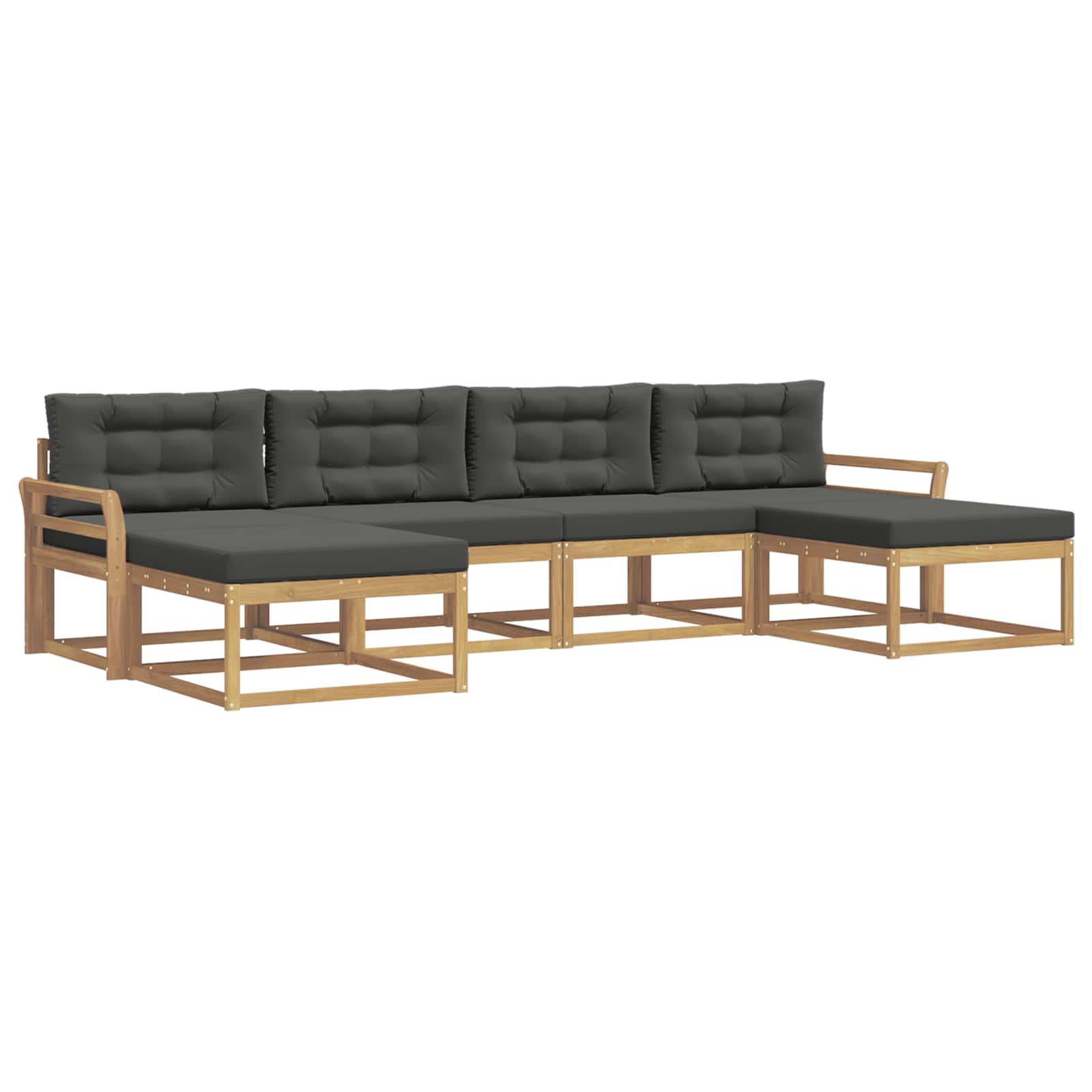 Ensemble de canapés d'extérieur 6 pcs Blanc et anthracite - XIOS